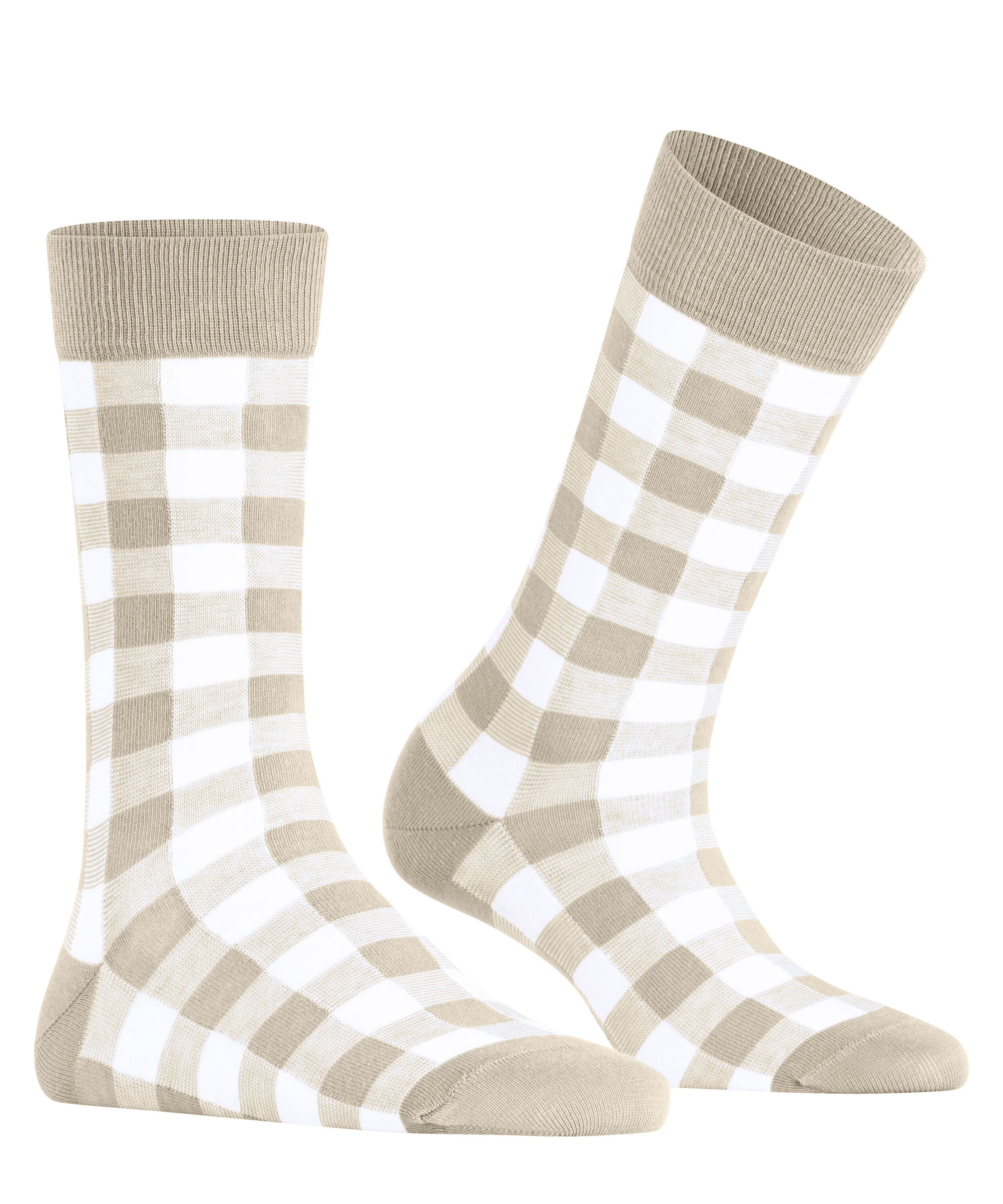 Burlington Chaussettes »Vichy« Taille unique 36-41, motif à carreaux, coton peigné