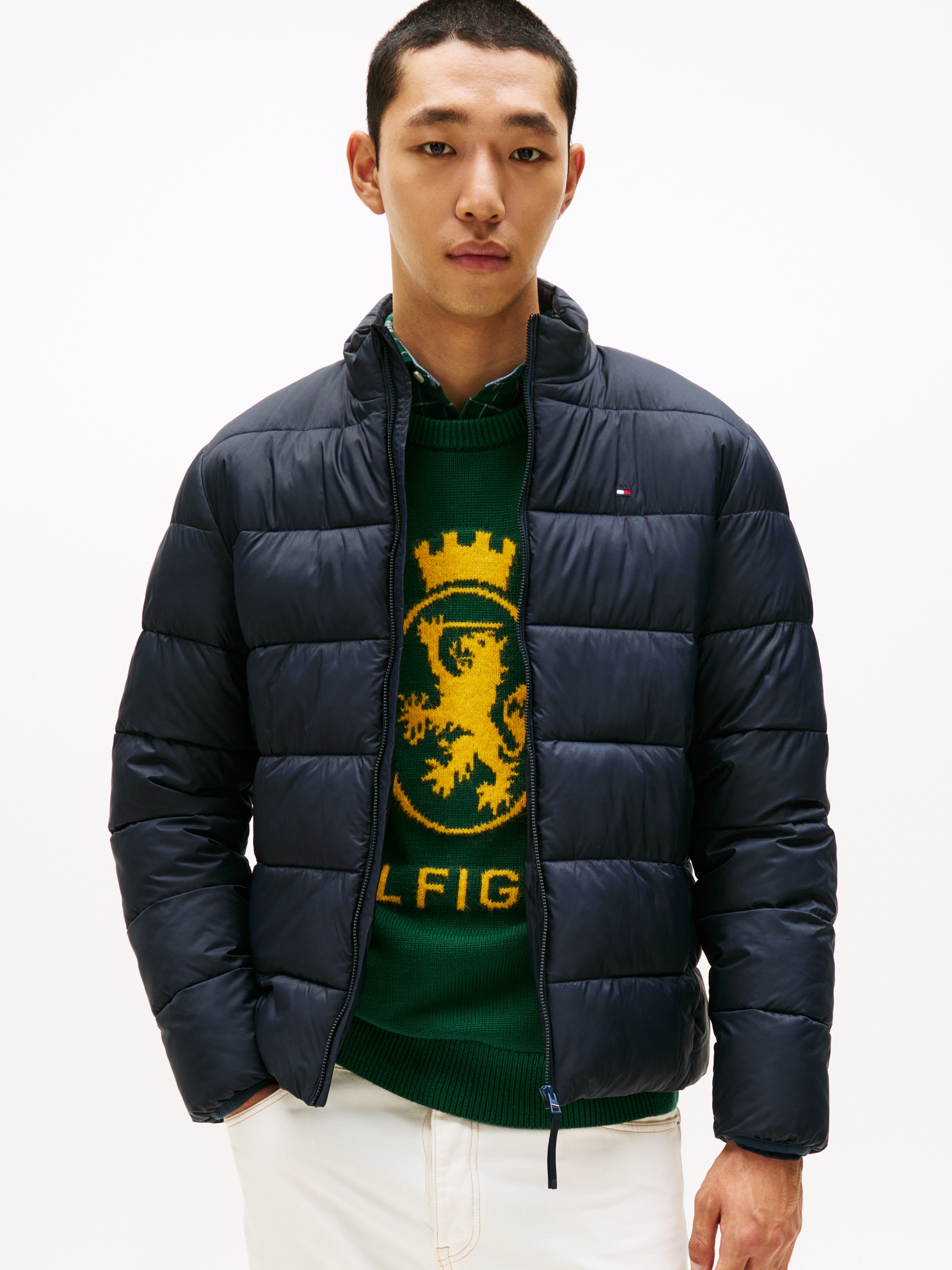 Image of Tommy Hilfiger Steppjacke "MID WEIGHT STAND COLLAR" ohne Kapuze Winterjacke, Übergangsjacke
