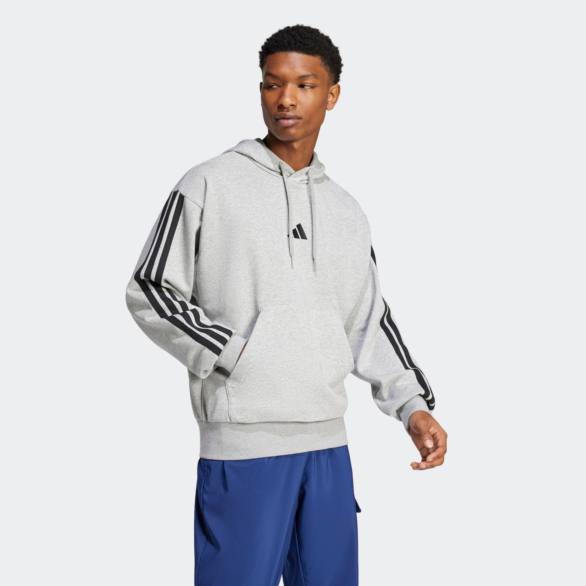 Image of adidas Sportswear "ESSENTIALS 3-STREIFEN FRENCH TERRY HOODIE"