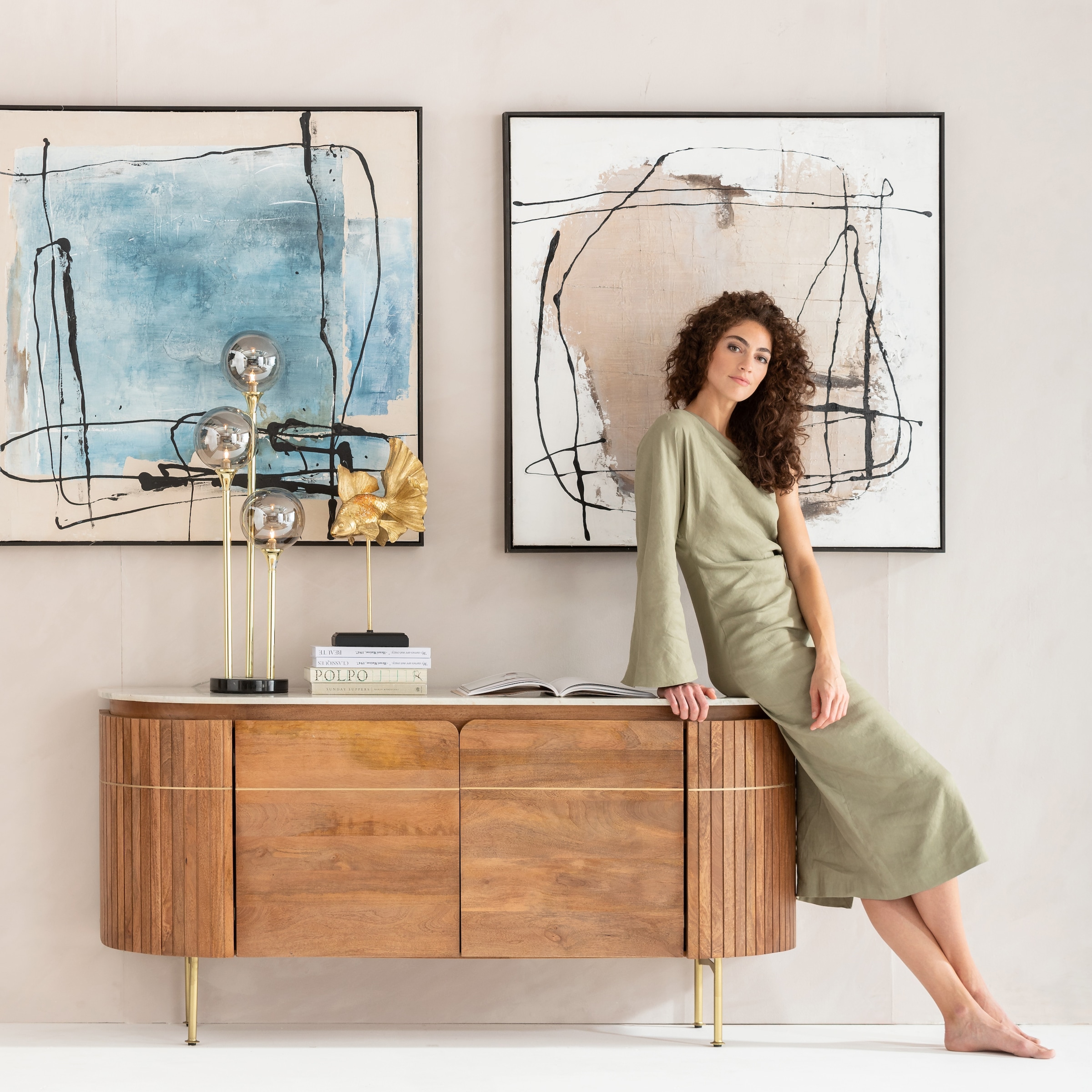 Image of Kare Design Bild mit Rahmen "Gerahmtes Bild Dust Blau"