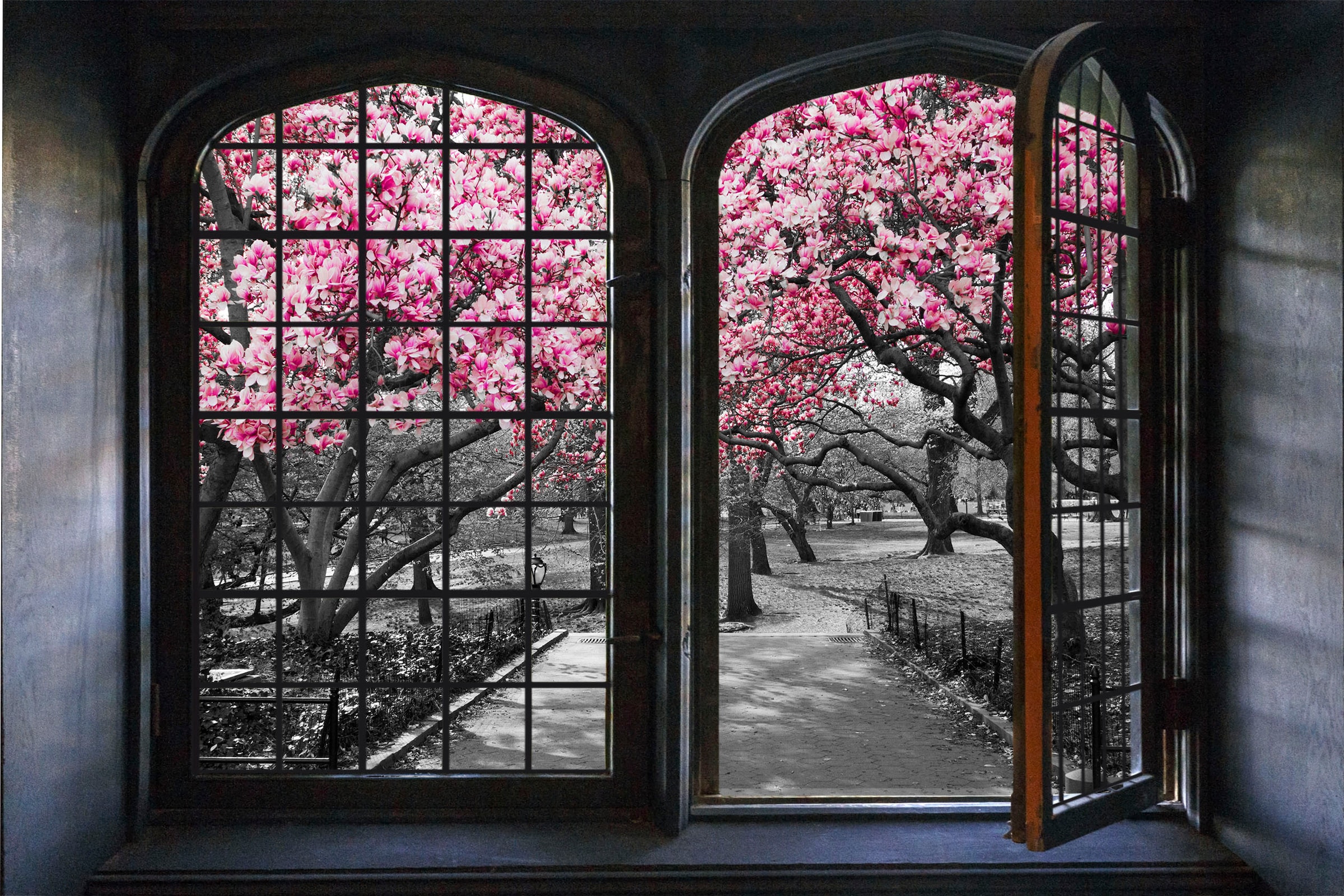 Image of queence Wandsticker "Kirschblüten" Wandsticker, Wandbild, selbstklebend, 3D, Fenster