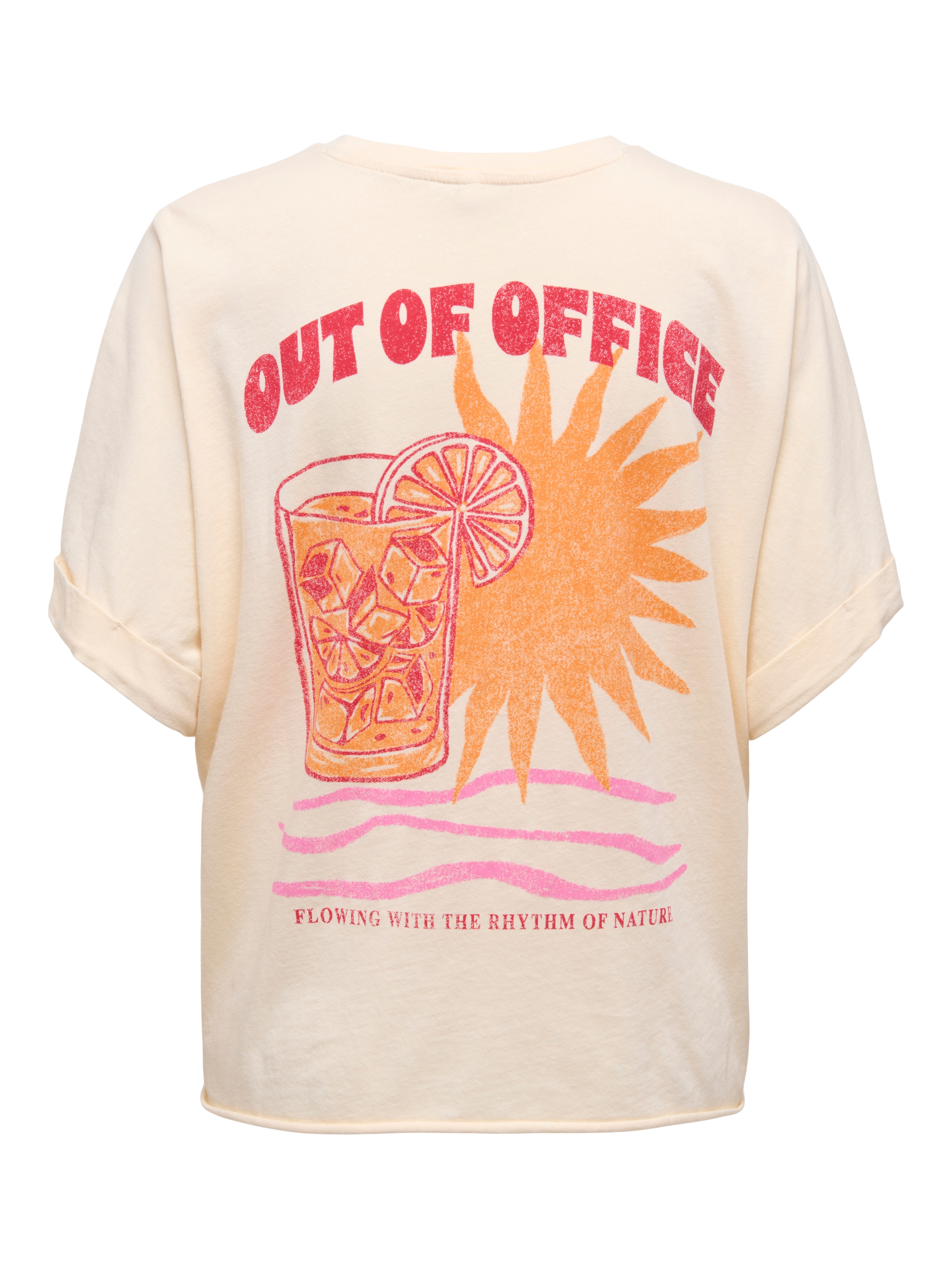 ONLY T-shirt à manches courtes »ONLMINNA LIFE S/S PRINT TOP CS JRS« mit Print auf der Vorder- und Rückseite