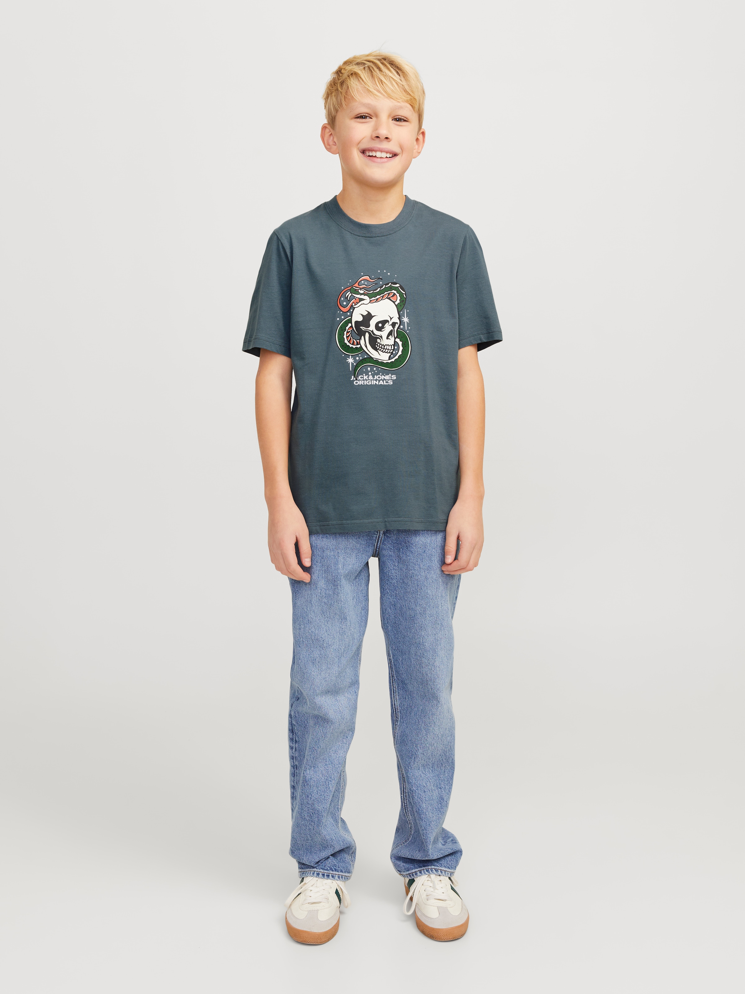 Jack & Jones Junior T-Shirt »JORANATOMY SKULL TEE SS CREW NECK SN JNR«
