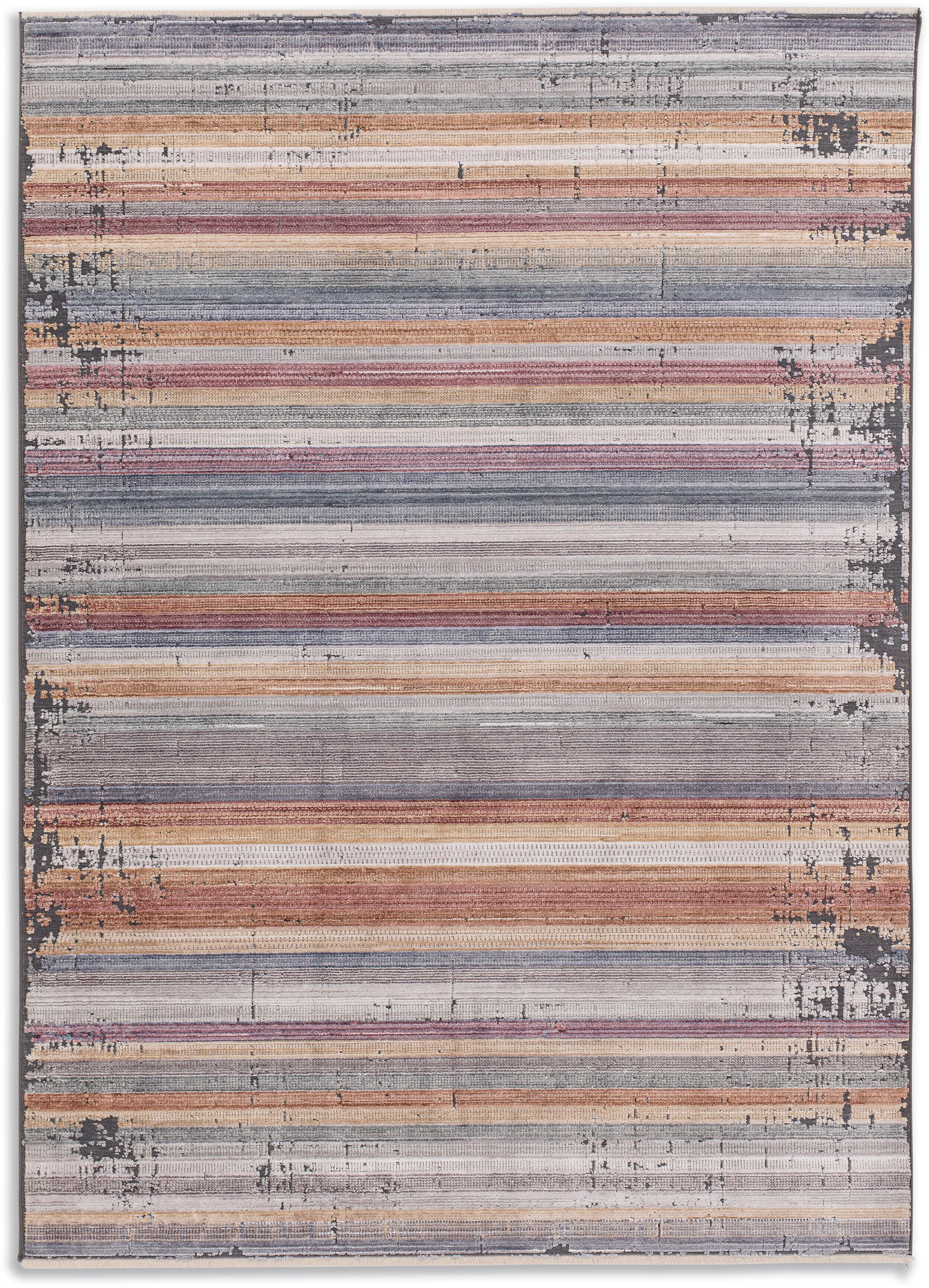 ASTRA Teppich »Calea 231« rechteckig 6 mm Höhe Kurzflor mit Fransen, Hoch Tief Struktur, Wohnzimmer