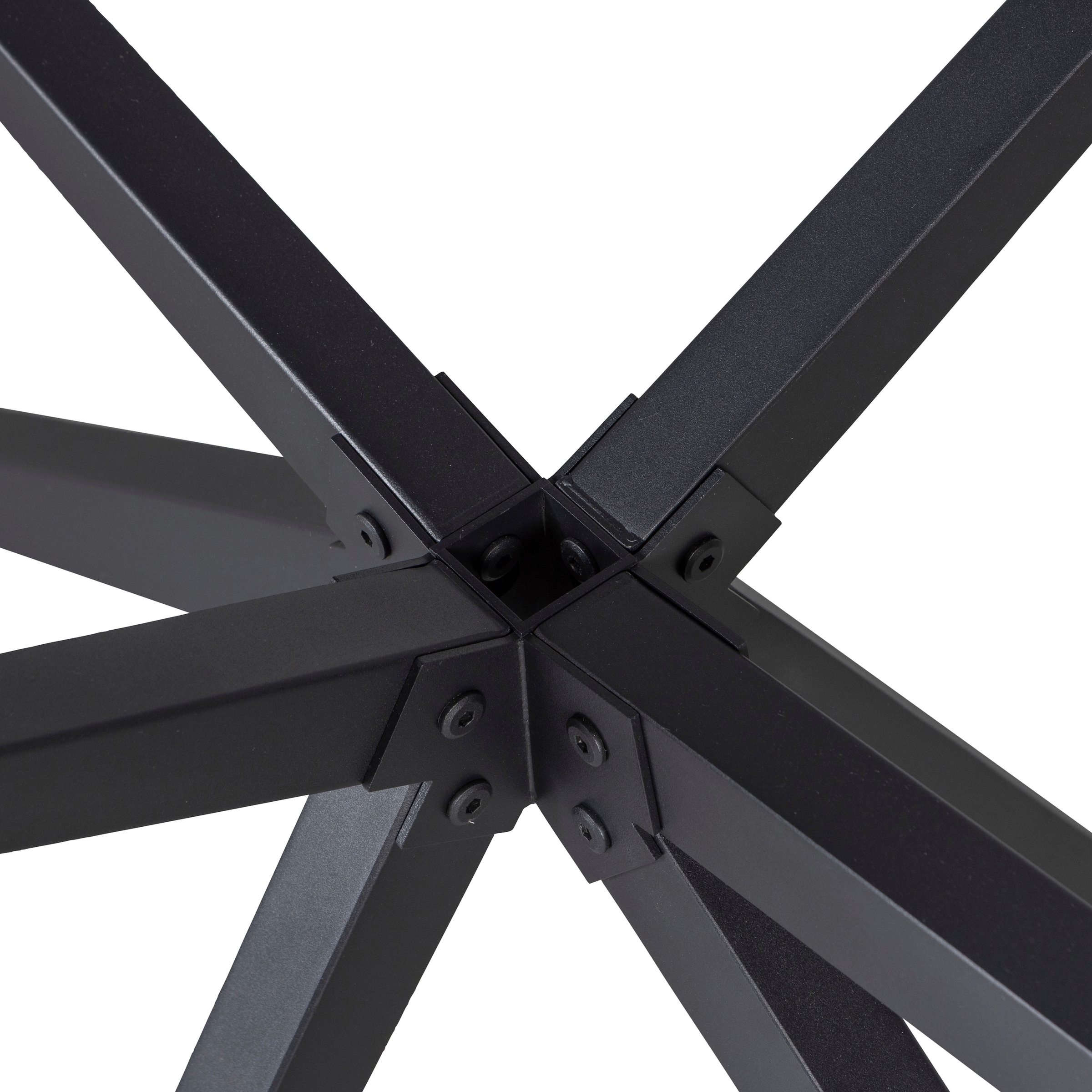 WOOOD Pied de table »Tablo Holland XL Metall mit Pulverbeschichtung B 170 x T 80 x H 72 cm« Structure croisée Ø 3,5 cm, capacité de charge 160 kg, facile à monter