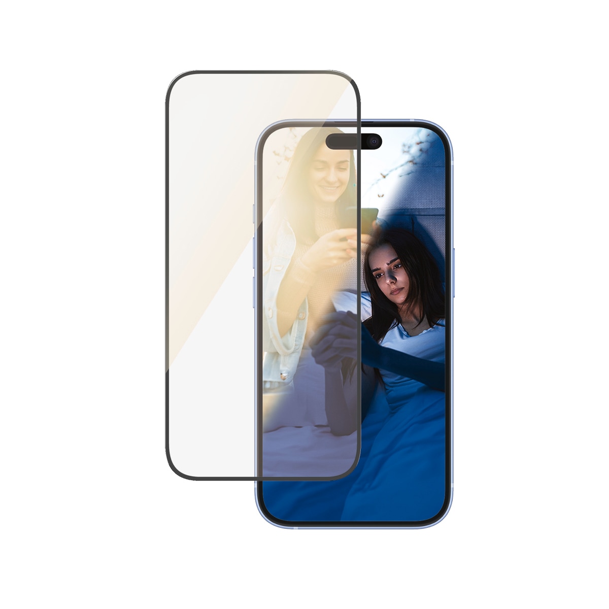 PanzerGlass Displayschutzglas »EyeCare Screen Protection«, für Apple iPhone 16-Apple iPhone 15, Displayschutzfolie, Schutzfolie, Bildschirmschutz, kratz- & stossfest