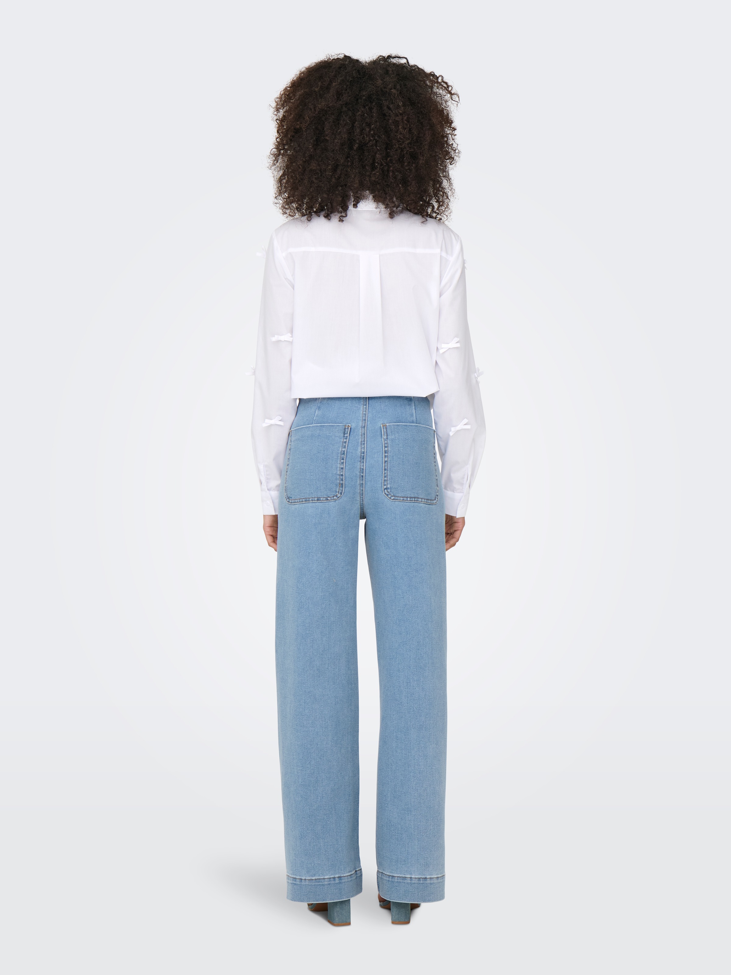 ONLY Jeans taille haute »ONLMADELINE HW WD POCKET DNM GUA221 NOOS«
