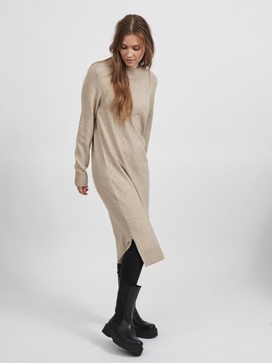 Vila Strickkleid »VIRIL CREW NECK L/S MIDI DRESS - NOOS«