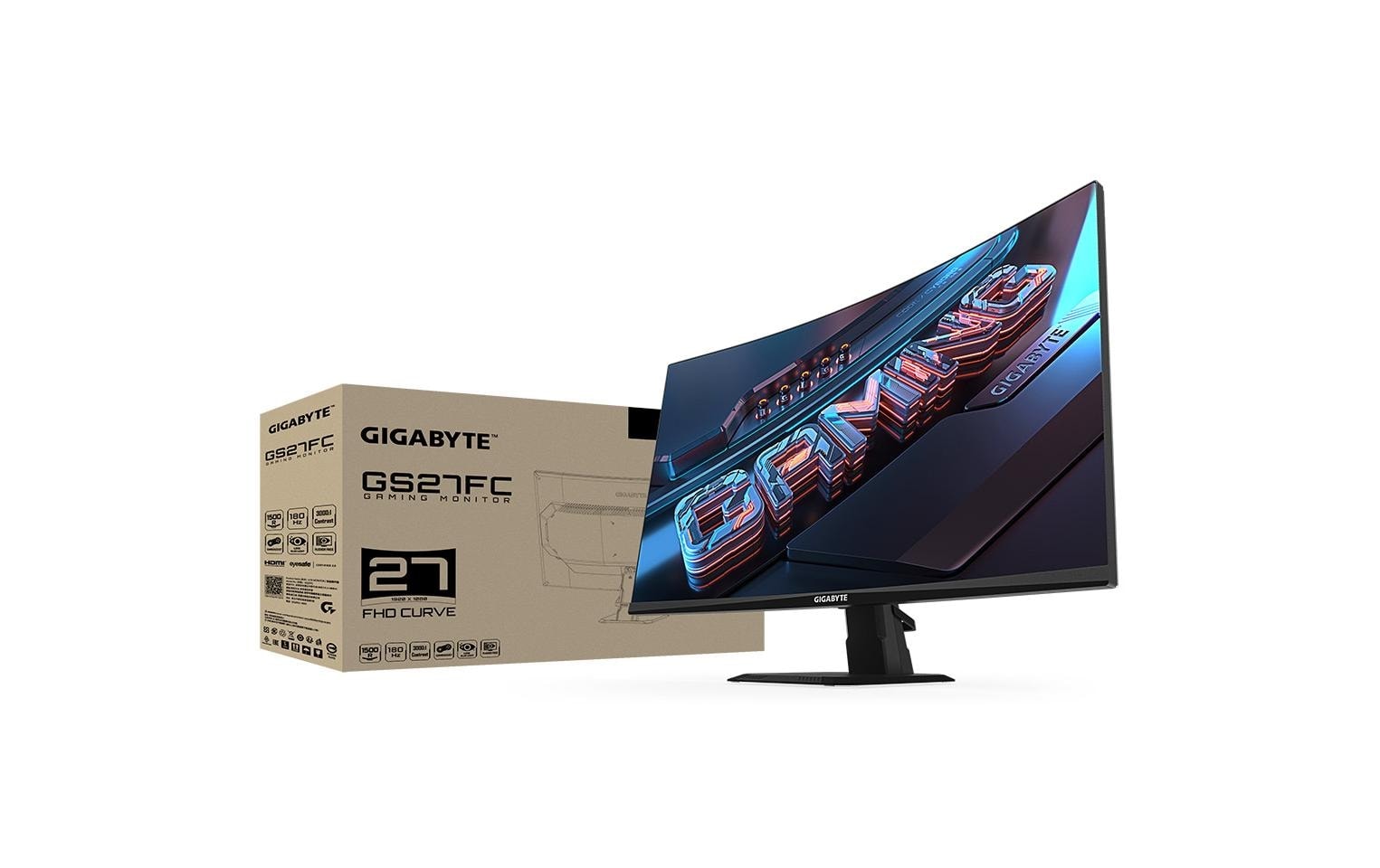 Gigabyte Gaming-Monitor »GS27FC« 68,58 cm/27 ″  1920 x 1080 px Full HD 1 Reaktionszeit 180 Hz