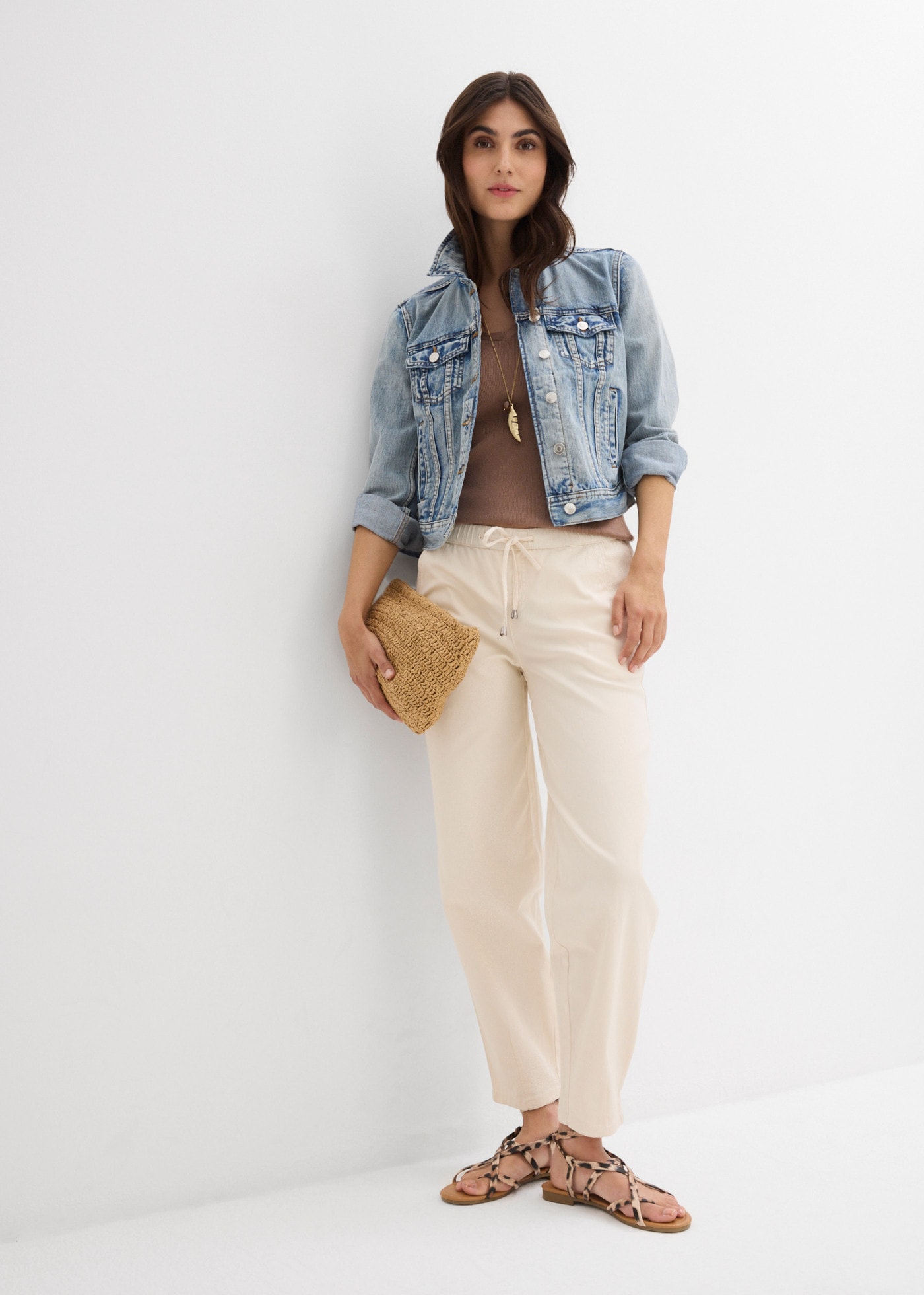 bonprix Loose-fit-Jeans 1 Barrel-Form, mit Gummibund, mit Elasthan-Anteil