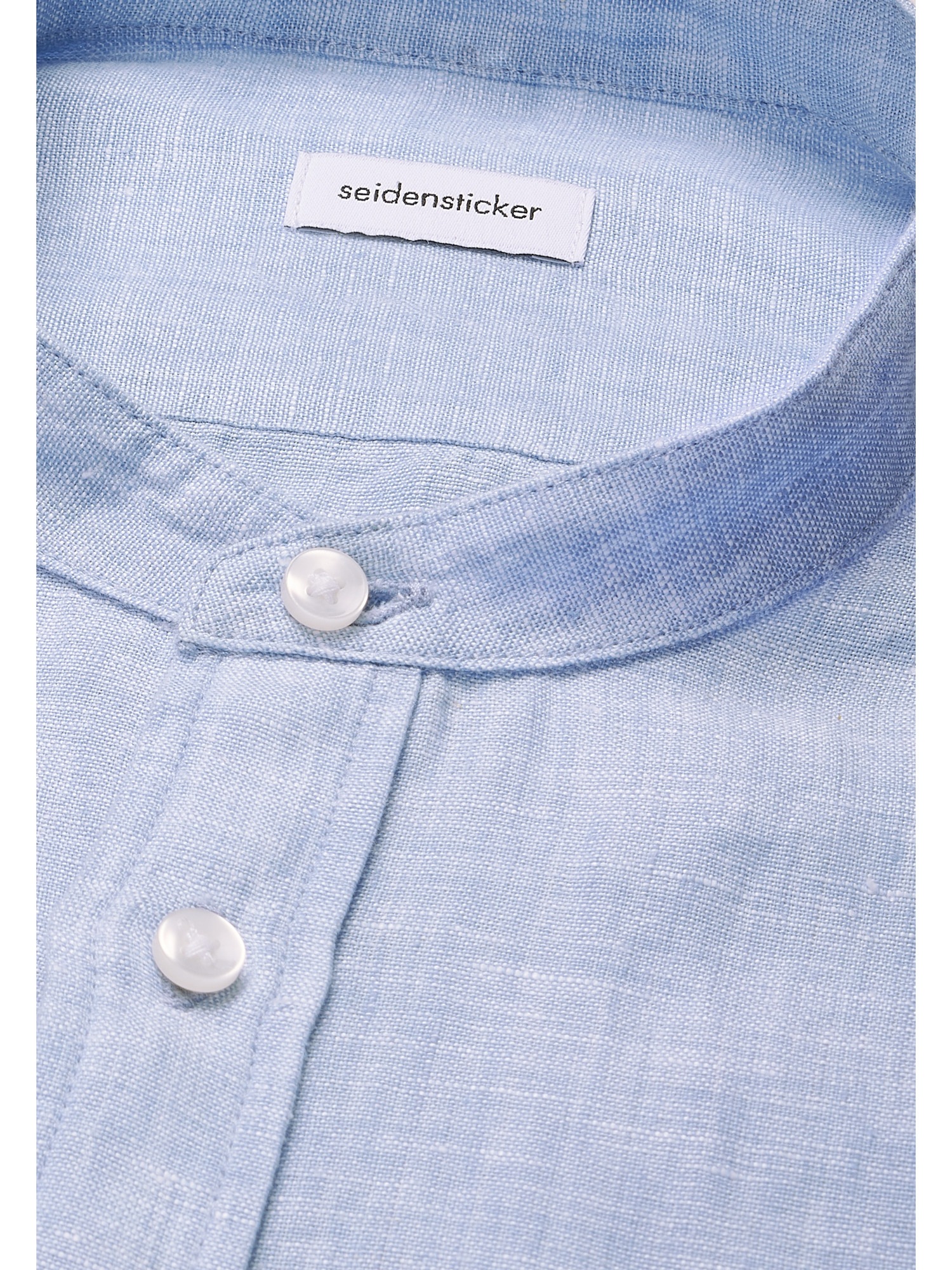 seidensticker Chemise en lin »Schwarze Rose« Slim 1/1 Stehkragen Uni