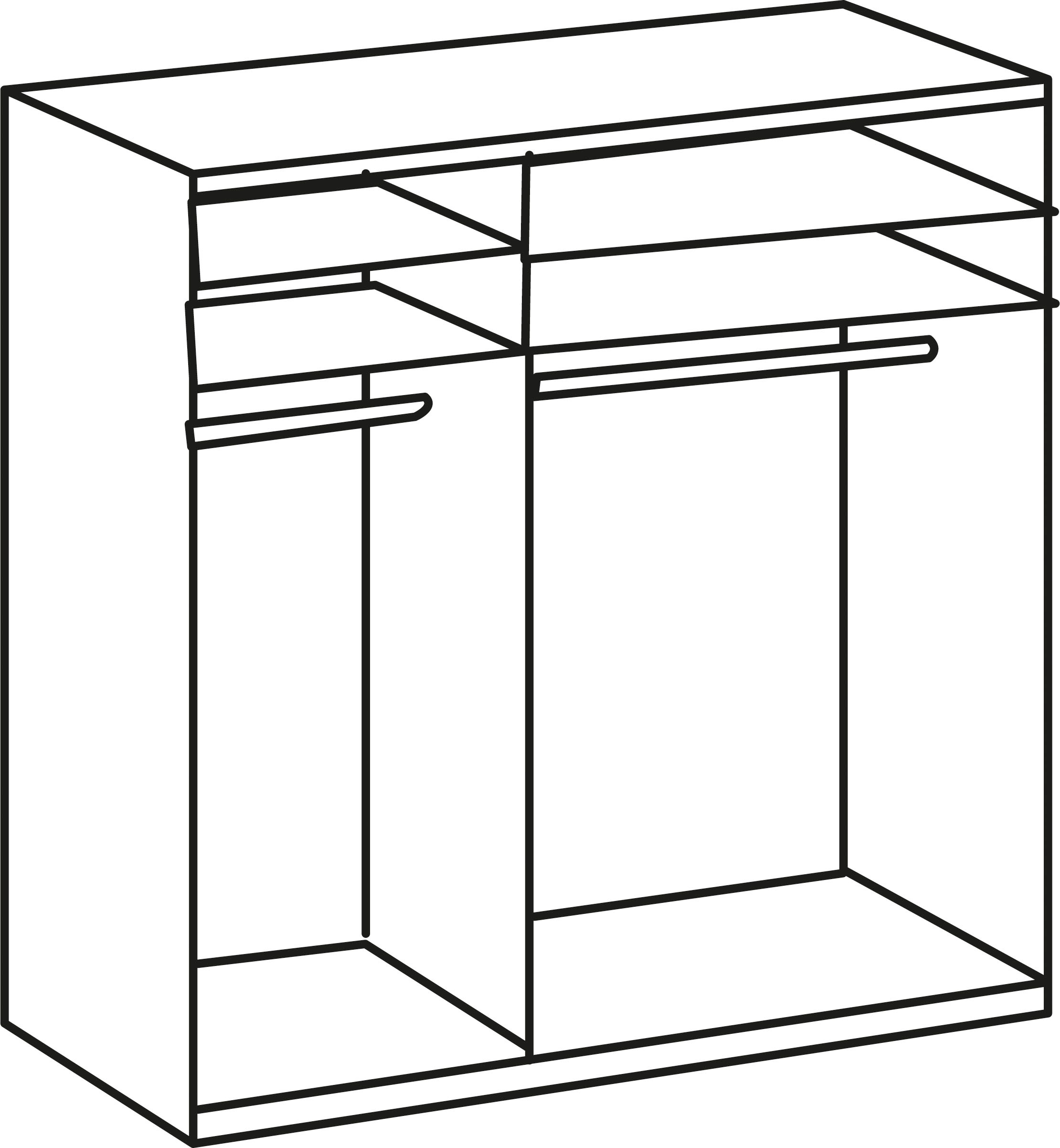 Wimex Kleiderschrank »Level by fresh to go«, mit Spiegeltüren