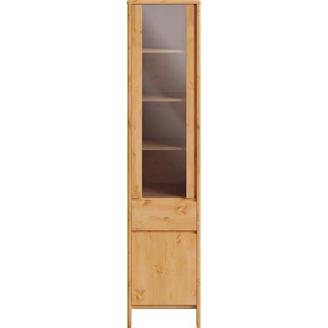 Home affaire Vitrine »Luven«, Höhe 192 cm, Massivholz, 2 Türen und 1  Schublade versandkostenfrei auf