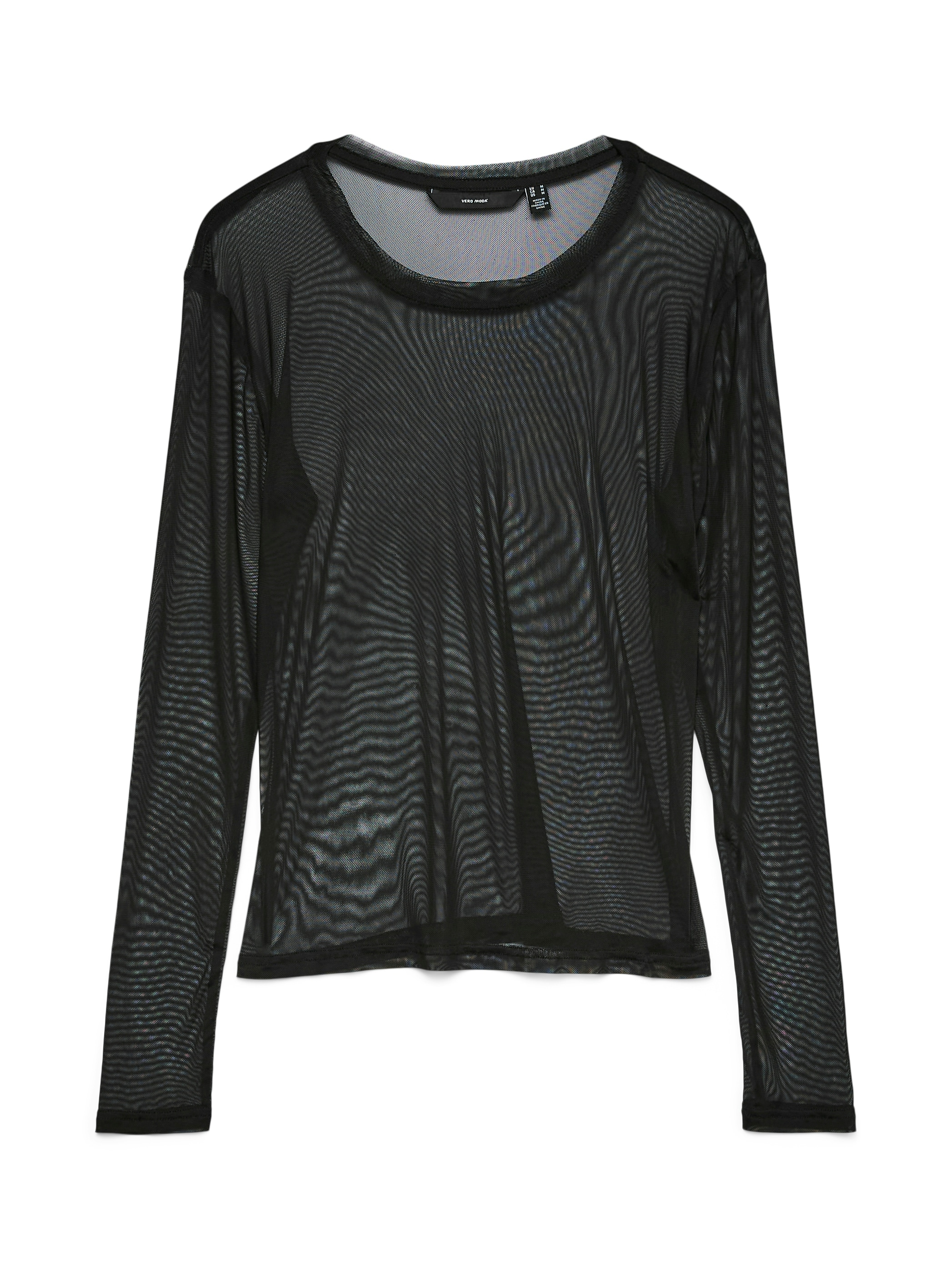 Vero Moda Langarmshirt »VMLOVA LS MESH TOP JRS NOOS« Materialmix, slim fit