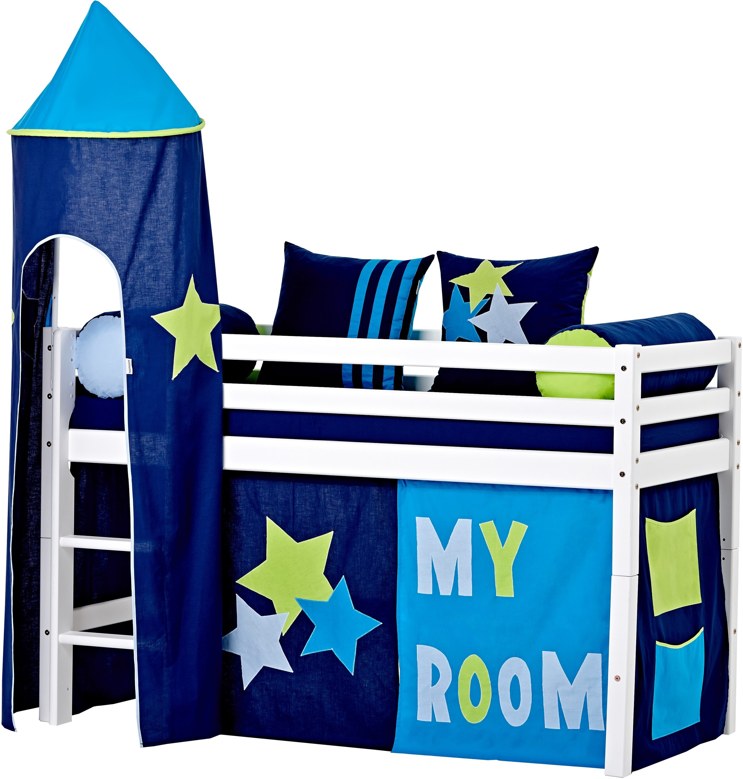 Image of Hoppekids Hochbett »«My Room»«, Kinderbett, Matratze & Vorhang, 2 Grössen bei Ackermann Versand Schweiz