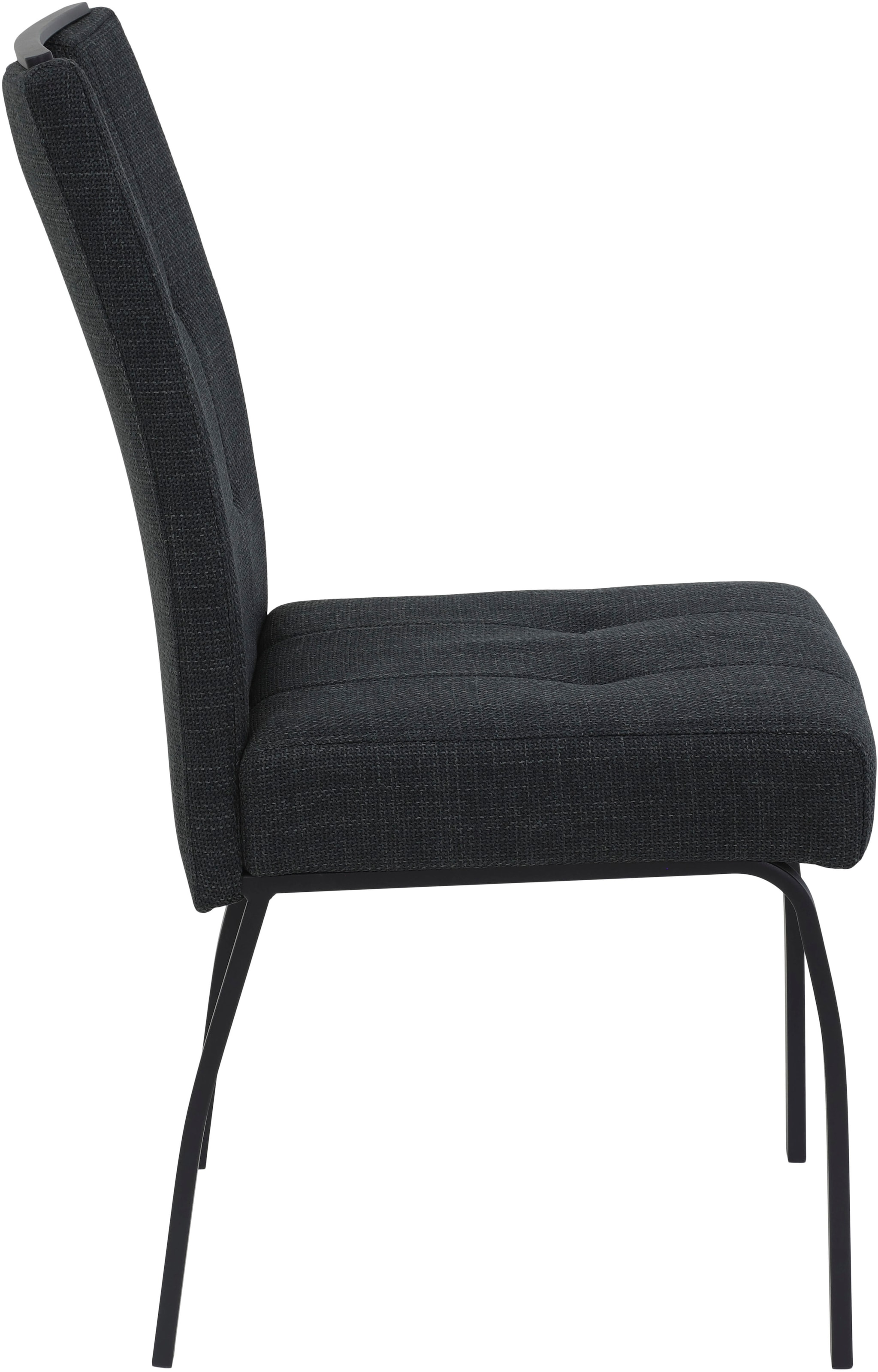 HELA 4-Fussstuhl »LINZ, Esszimmerstuhl, Komfortstuhl«, (Set), 4 St., Microfaser-Webstoff, XL-Sitz,elegante Griffleiste,Komfortsitz mit Federkern,140kg belastbar