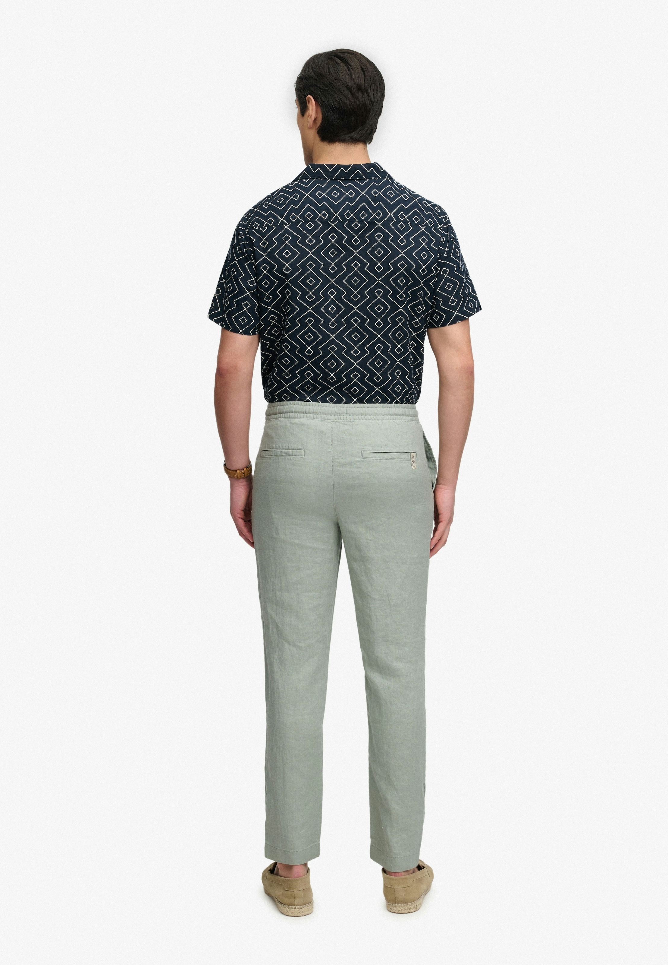 Superdry Leinenhose »MERCHANT LINEN PANT«  aus Leinen, Regular Fit, mit Reissverschluss