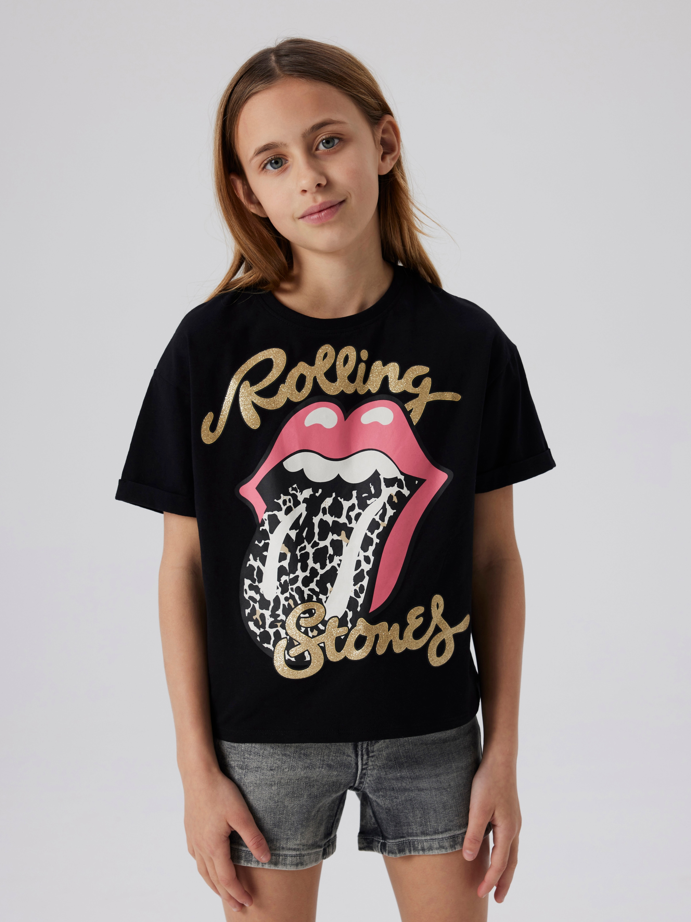 Name It Kurzarmshirt »NKFFARDA ROLLNGSTONES SS NREG TOP UNV«