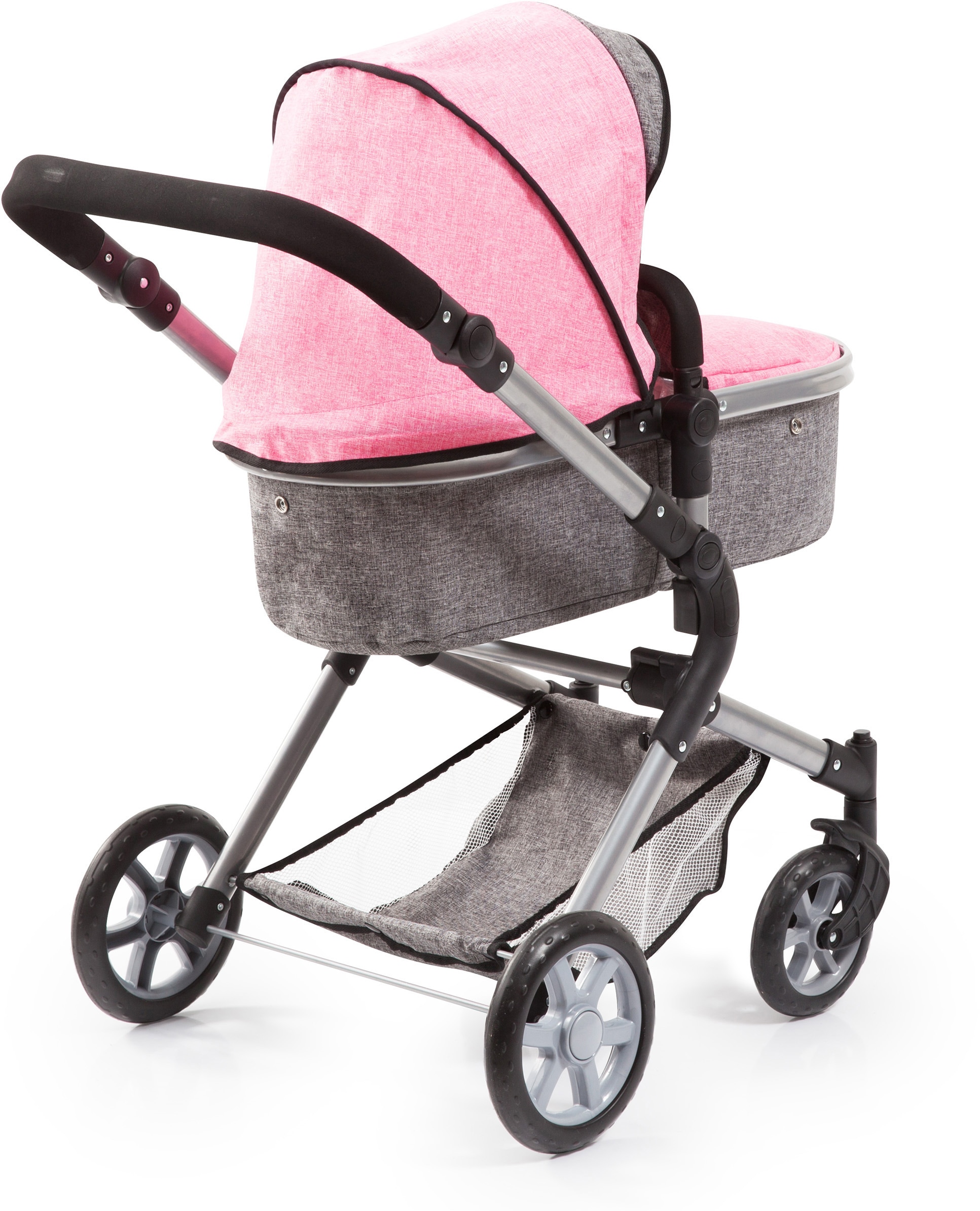 Bayer Kombi-Puppenwagen »City Neo, Grau/Rosa«