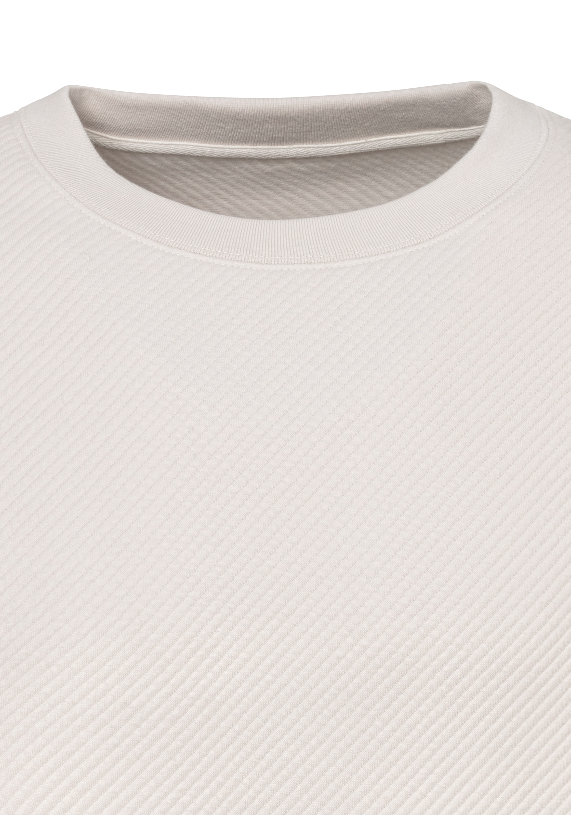 John Devin Sweatshirt, Langarm, Sweatshirt mit Struktur, Rundhals, Baumwollmischung