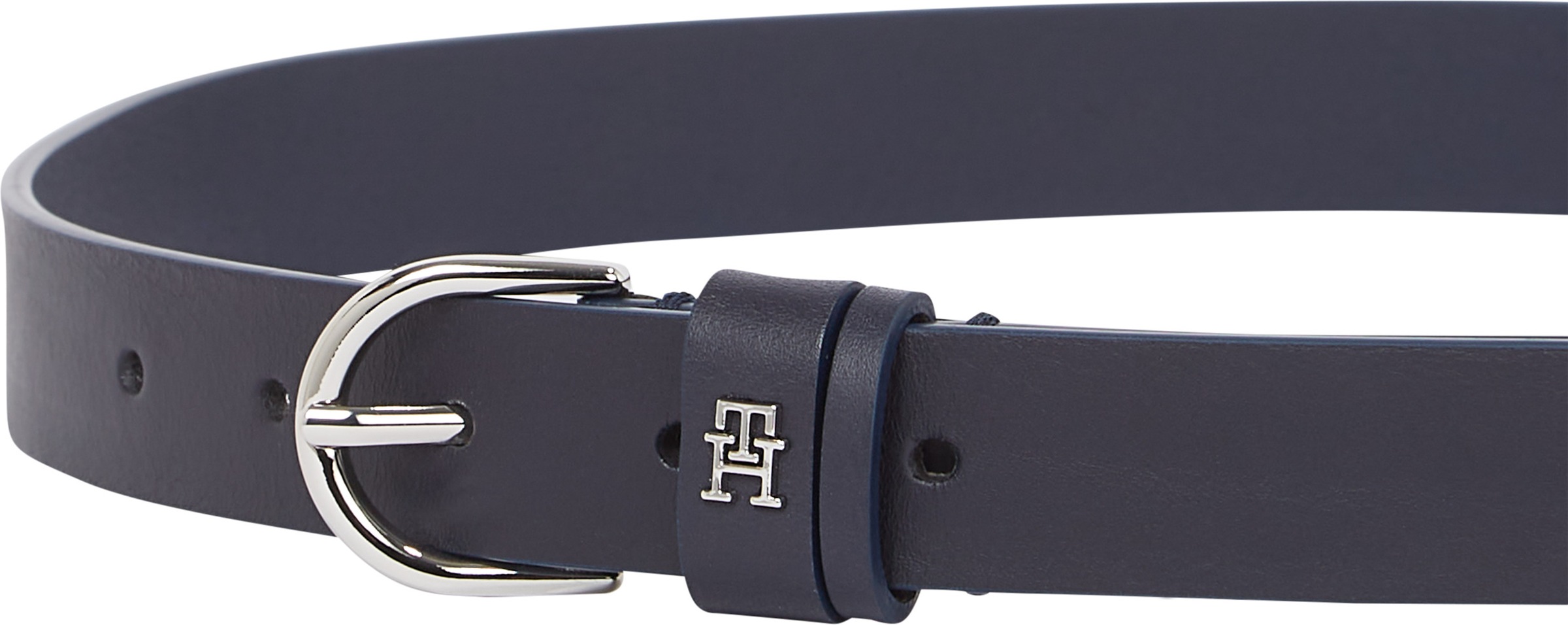 Tommy Hilfiger Ledergürtel »ESSENTIAL EFFORTLESS 2.5 SV«, Einfachdornschliesse, Metallemblem