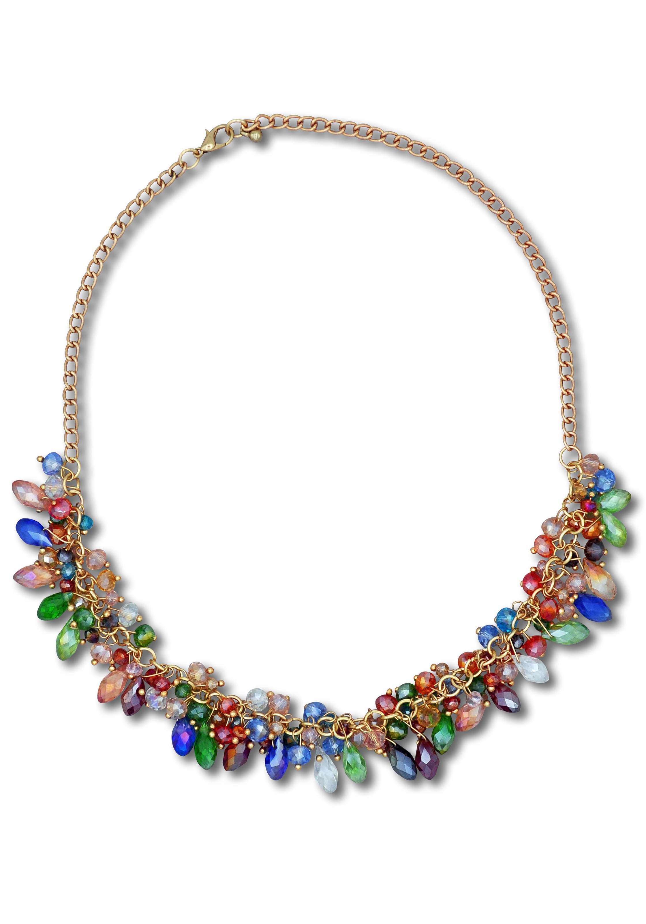 Image of J.Jayz Collier »mit farbenfrohen Tropfenanhängern«, mit Glassteinen bei Ackermann Versand Schweiz