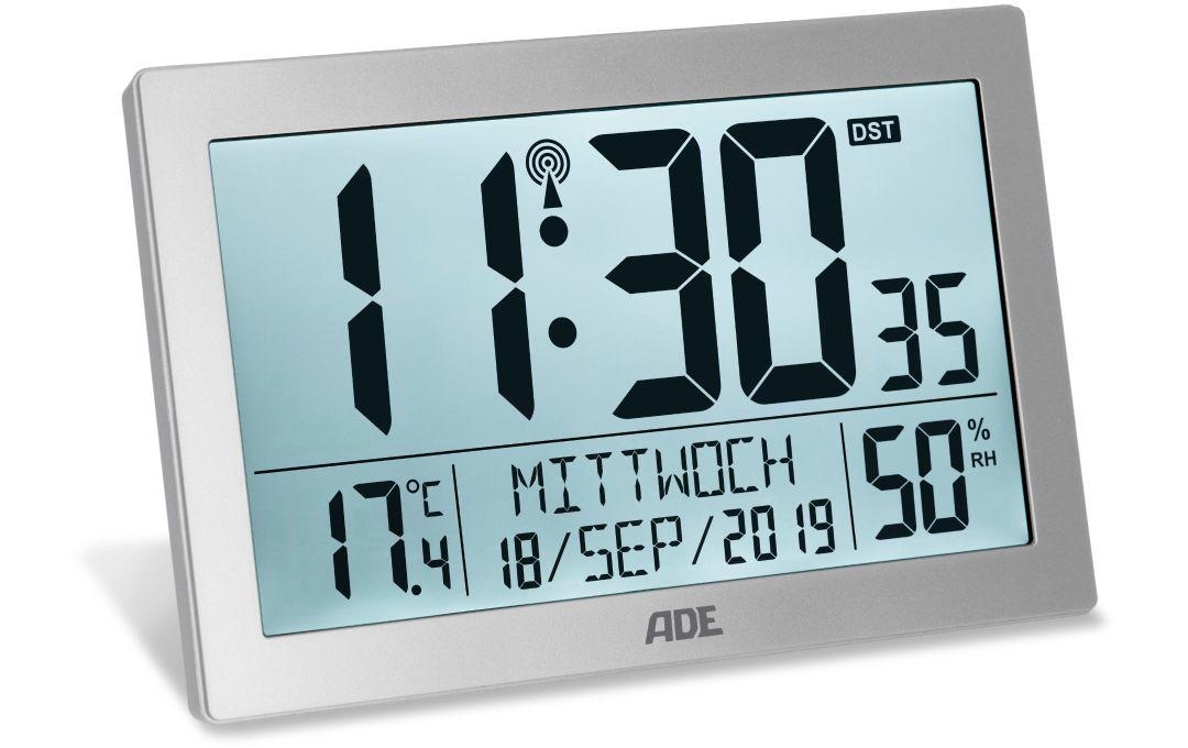 ADE Wanduhr »XL, Silberfarben«
