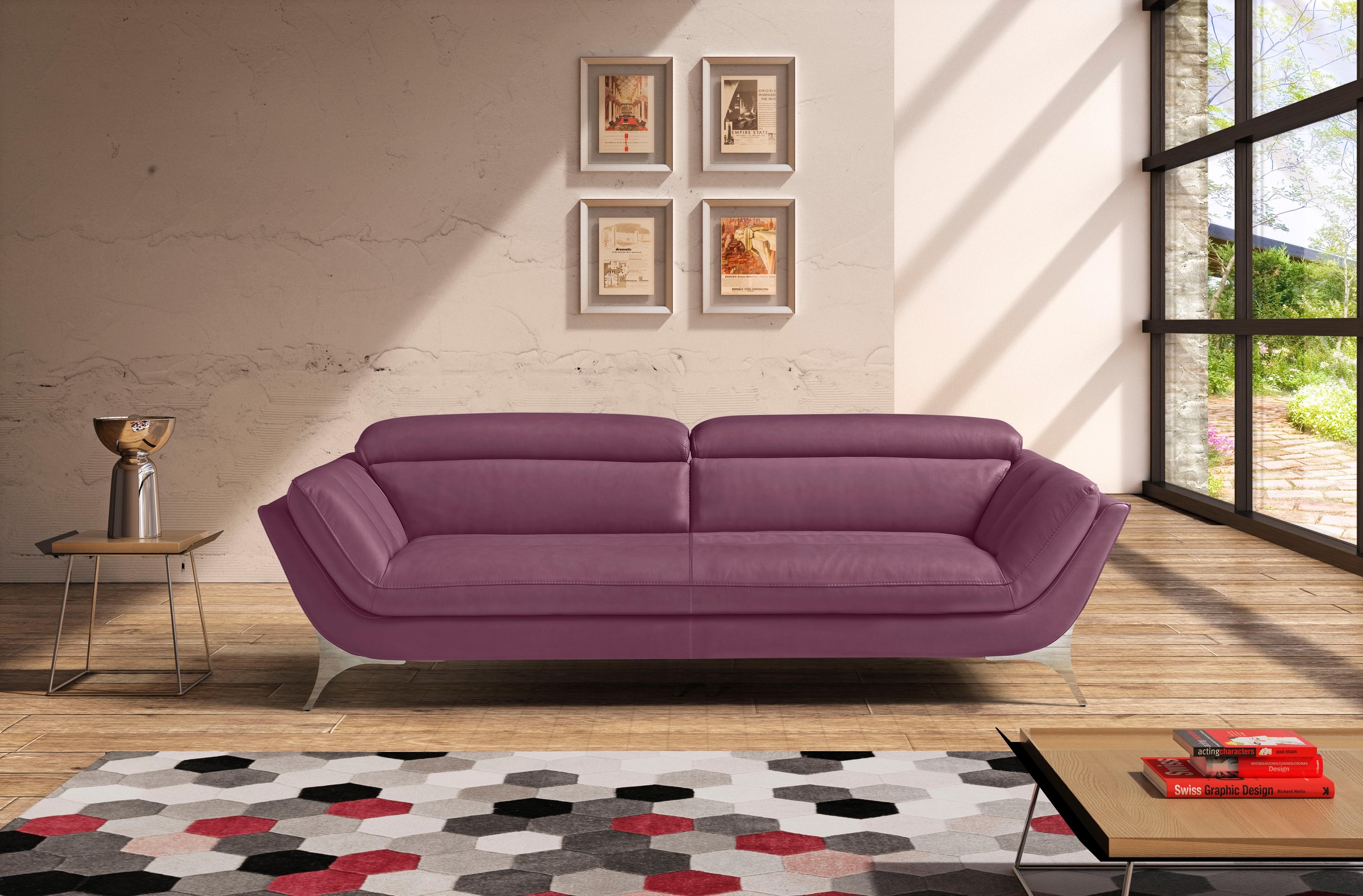 Image of Egoitaliano 2,5-Sitzer »Sueli«, Bezug Leder, inklusive Kopfteilverstellung bei Ackermann Versand Schweiz