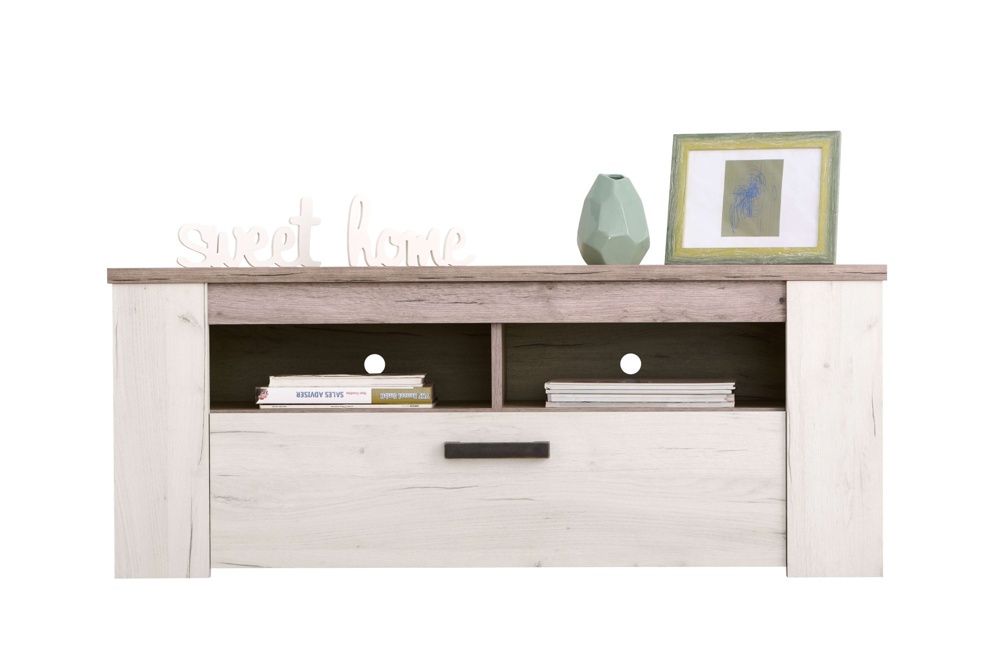 Home affaire Lowboard »Kent TV-Sideoard 120 cm, mit zwei geschlossenen Fächern« TV-Kommode mit viel Platz, für moderne Fernseher in jedem Wohnzimmer