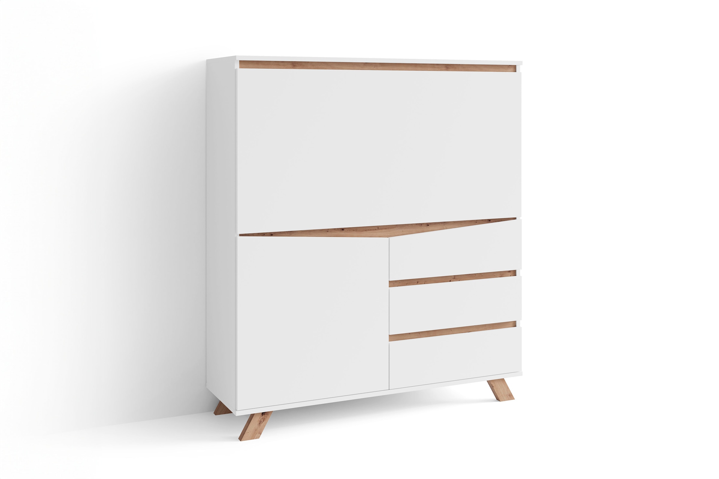 Image of byLIVING Sekretär "Valentin" 1 Stk. tlg. platzsparende Arbeitslösung mit viel Stauraum, Breite 120 cm