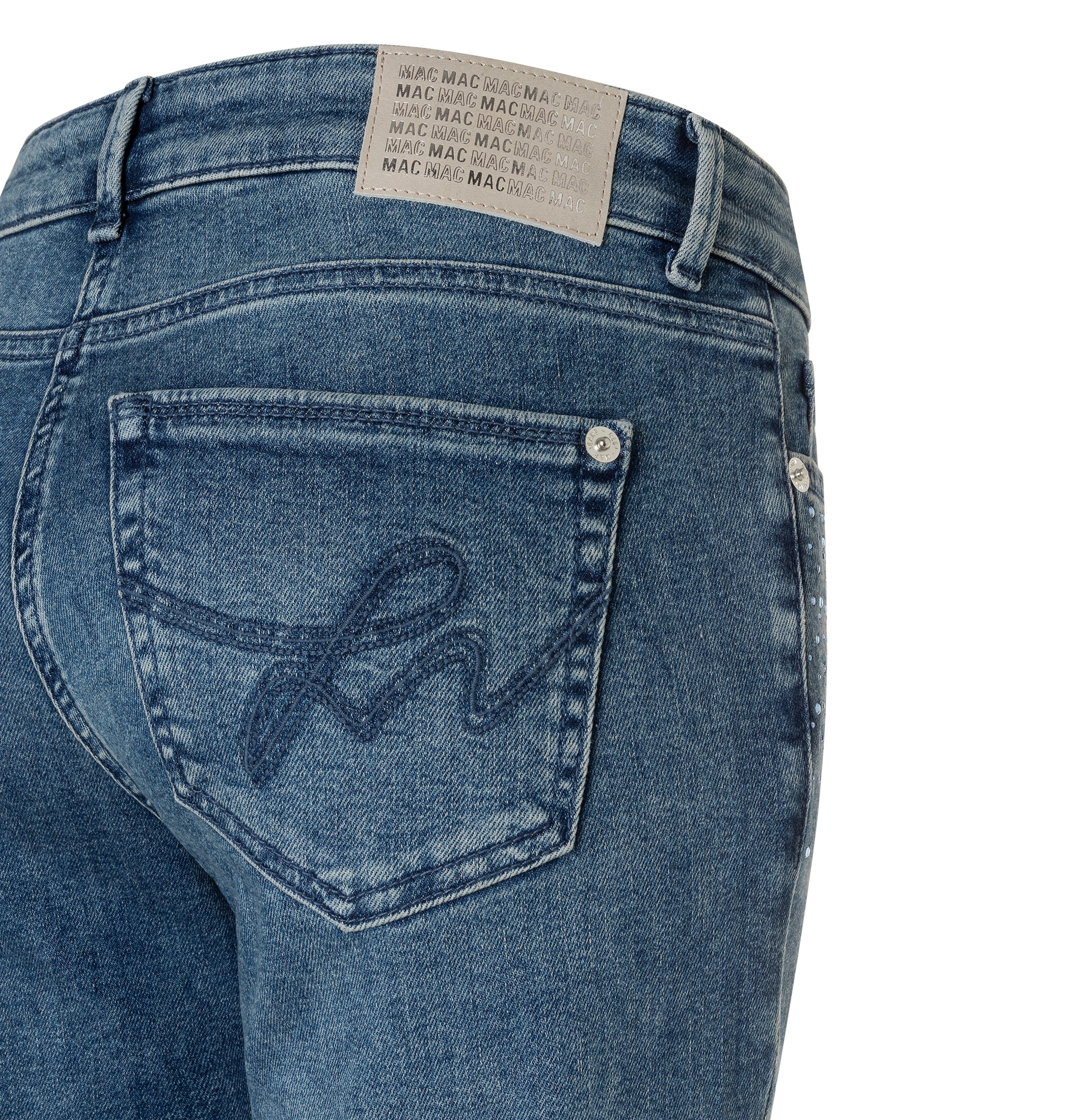 MAC Jeans 7/8 »CARRIE straight glamour« mit Schmuckdetails