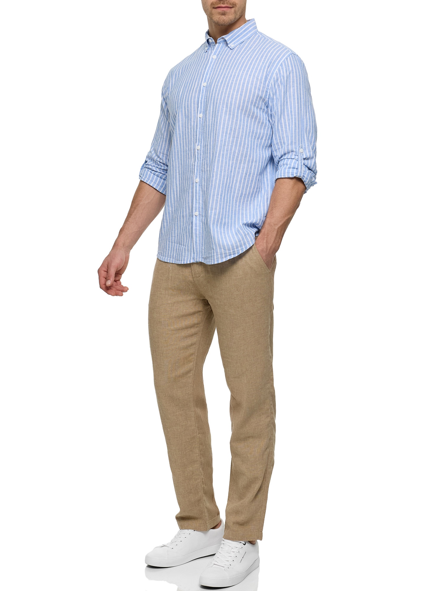 Indicode Leinenhose »INTrope Pant«  Sommerliches Material mit Leinen, regular fit