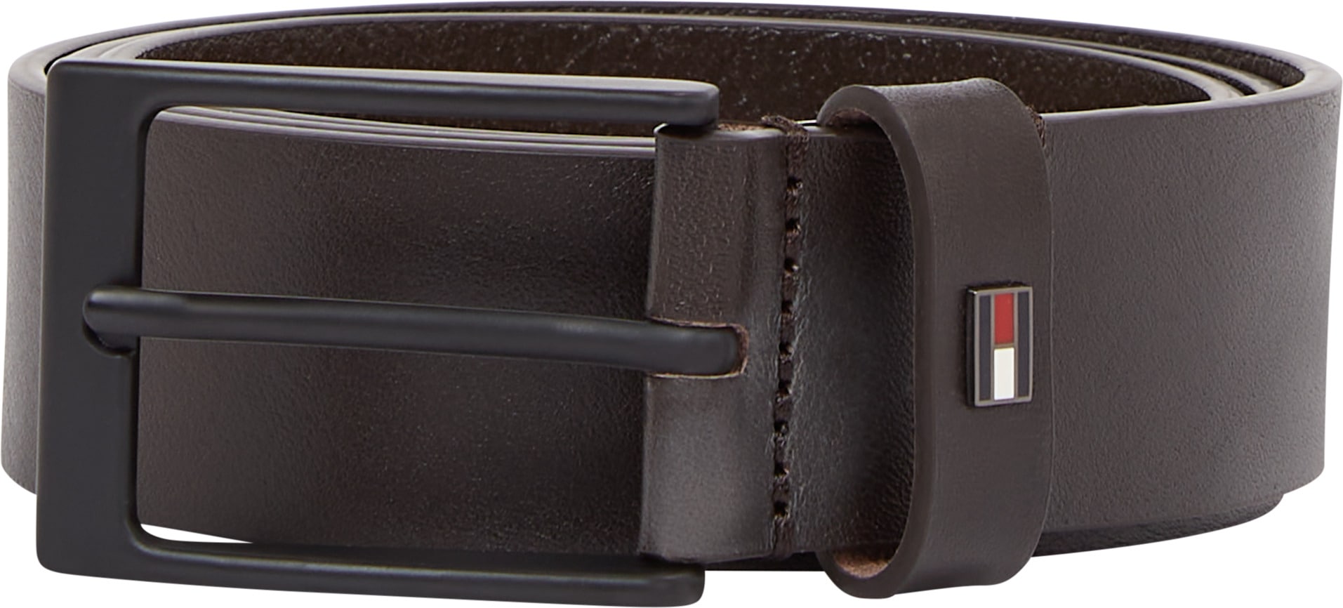 Tommy Hilfiger Ceinture en cuir »LAYTON 3.5 cm breit« Metallpatch, Einfachdornschliesse