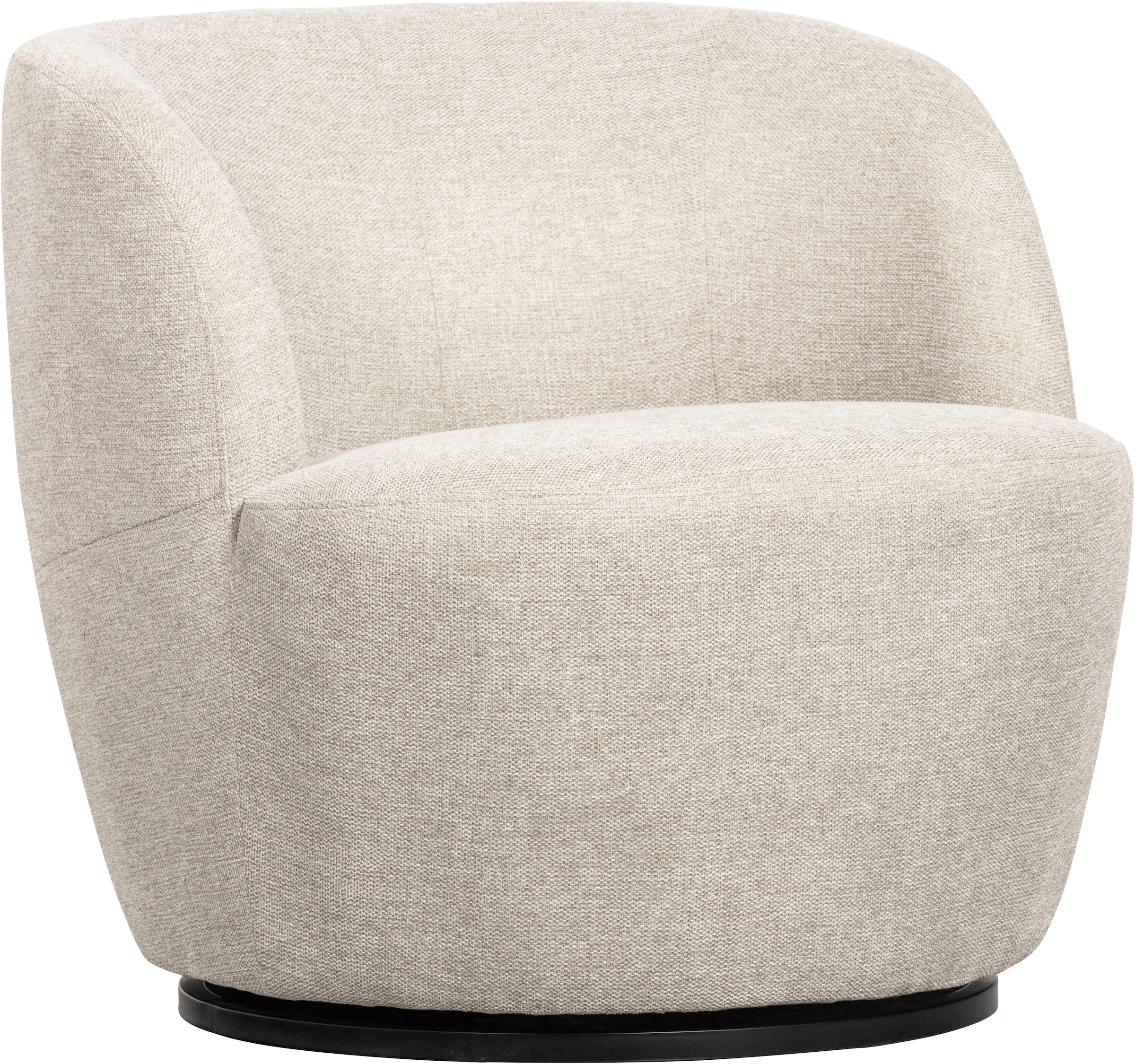 WOOOD Fauteuil pivotant »Serra Mischgewebe Bezug mit Drehmechanismus H 68 x B 70 x T 77 cm« Faible résistance à l'usure, capacité de charge 120 kg, entièrement monté