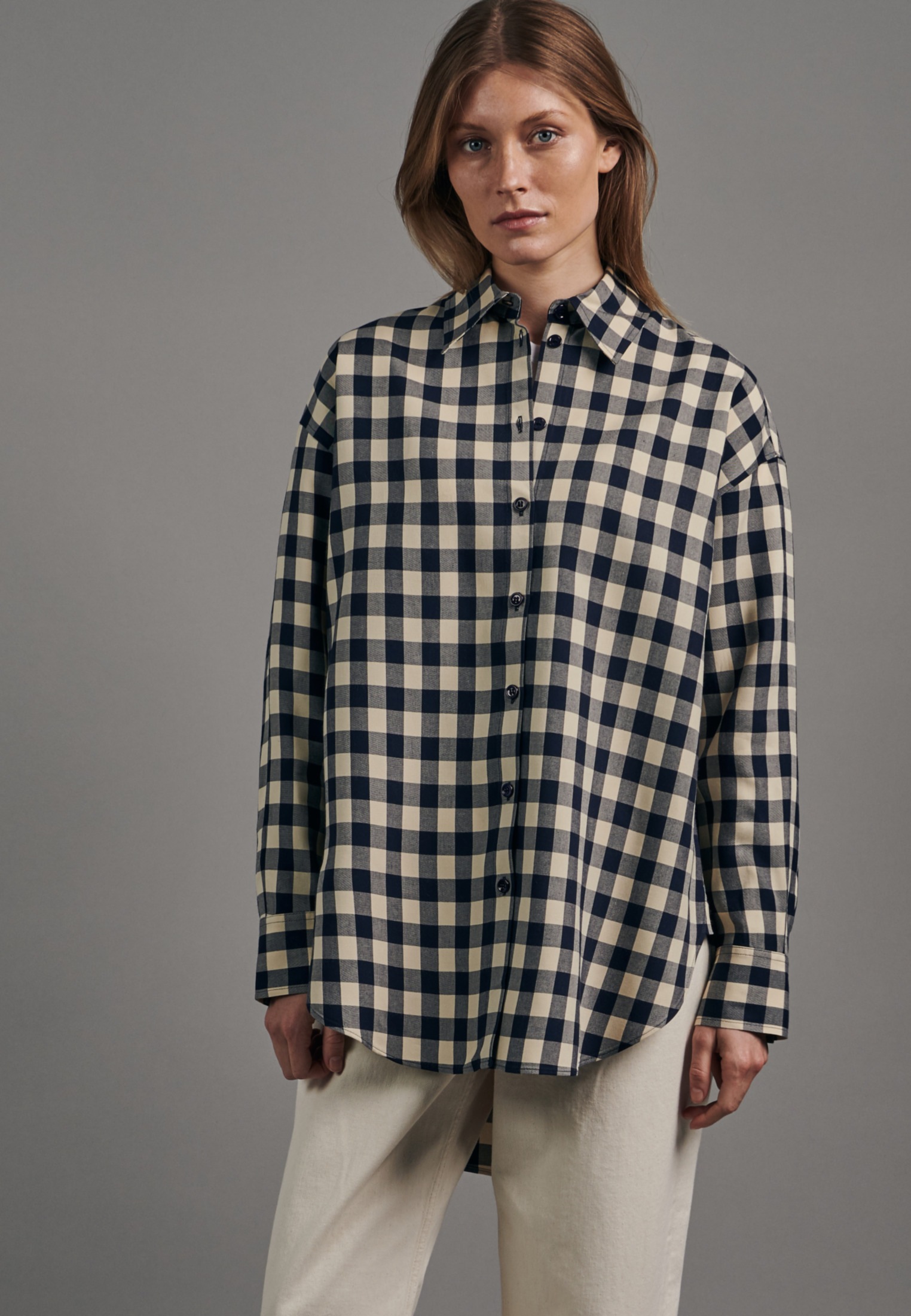 Image of seidensticker Longbluse »Schwarze Rose«, Langarm Kragen Karo bei Ackermann Versand Schweiz