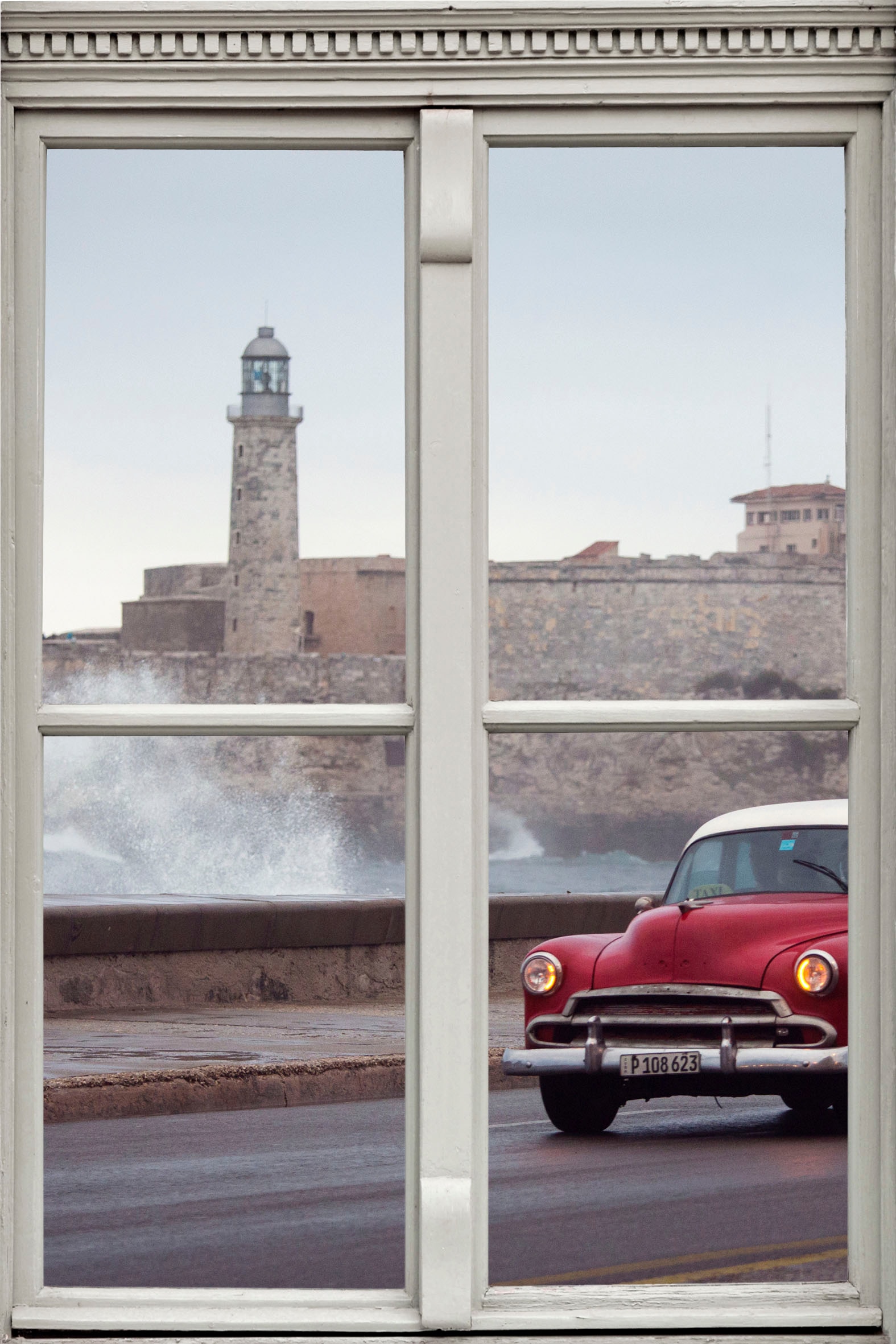 Image of queence Wandsticker "Auto" Wandsticker, Wandbild, selbstklebend, 3D, Fenster