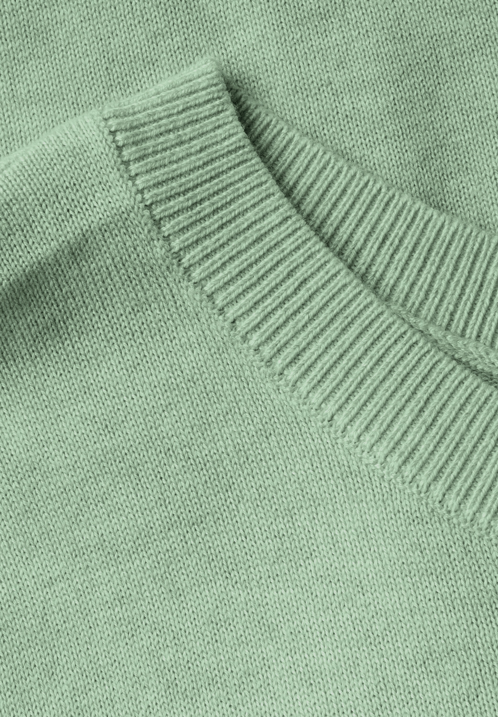 STREET ONE Kurzarmpullover, mit Rippbündchen