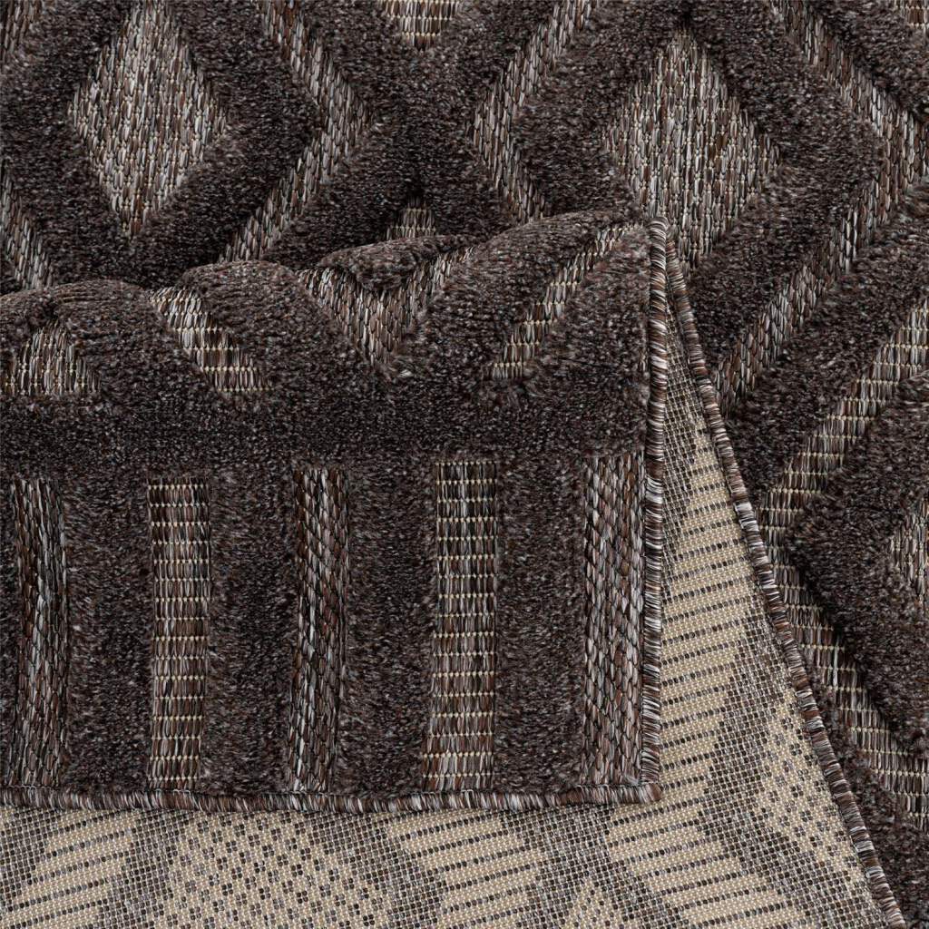 Carpet City Teppich »In-& Outdoorteppich Terrasse, rechteckig, für 58377, 3D-Effekt, Santorini Wetterfest Raute-Optik«, Balkon, & Küche, UV-beständig bequem Flur kaufen