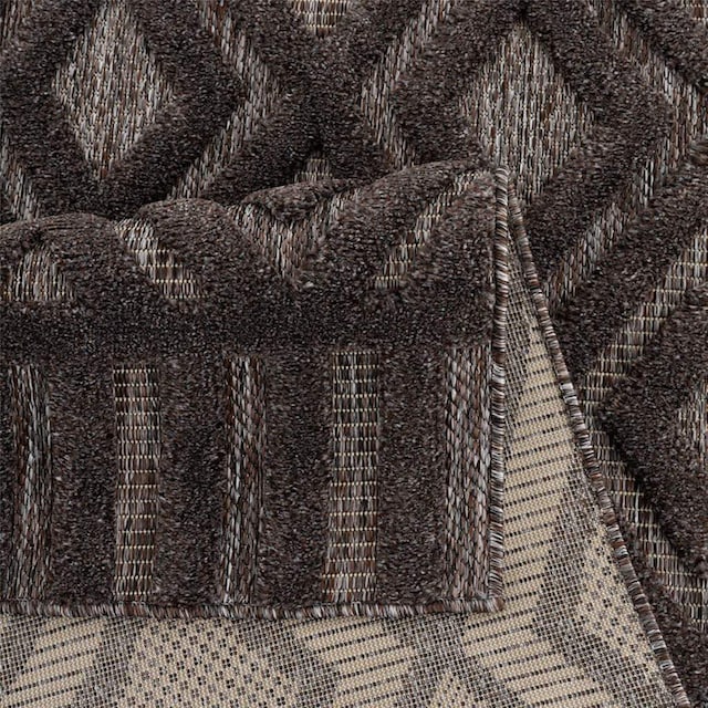 Carpet City Teppich »In-& Outdoorteppich Santorini 58377, 3D-Effekt,  Raute-Optik«, rechteckig, Wetterfest & UV-beständig für Terrasse, Balkon,  Küche, Flur bequem kaufen