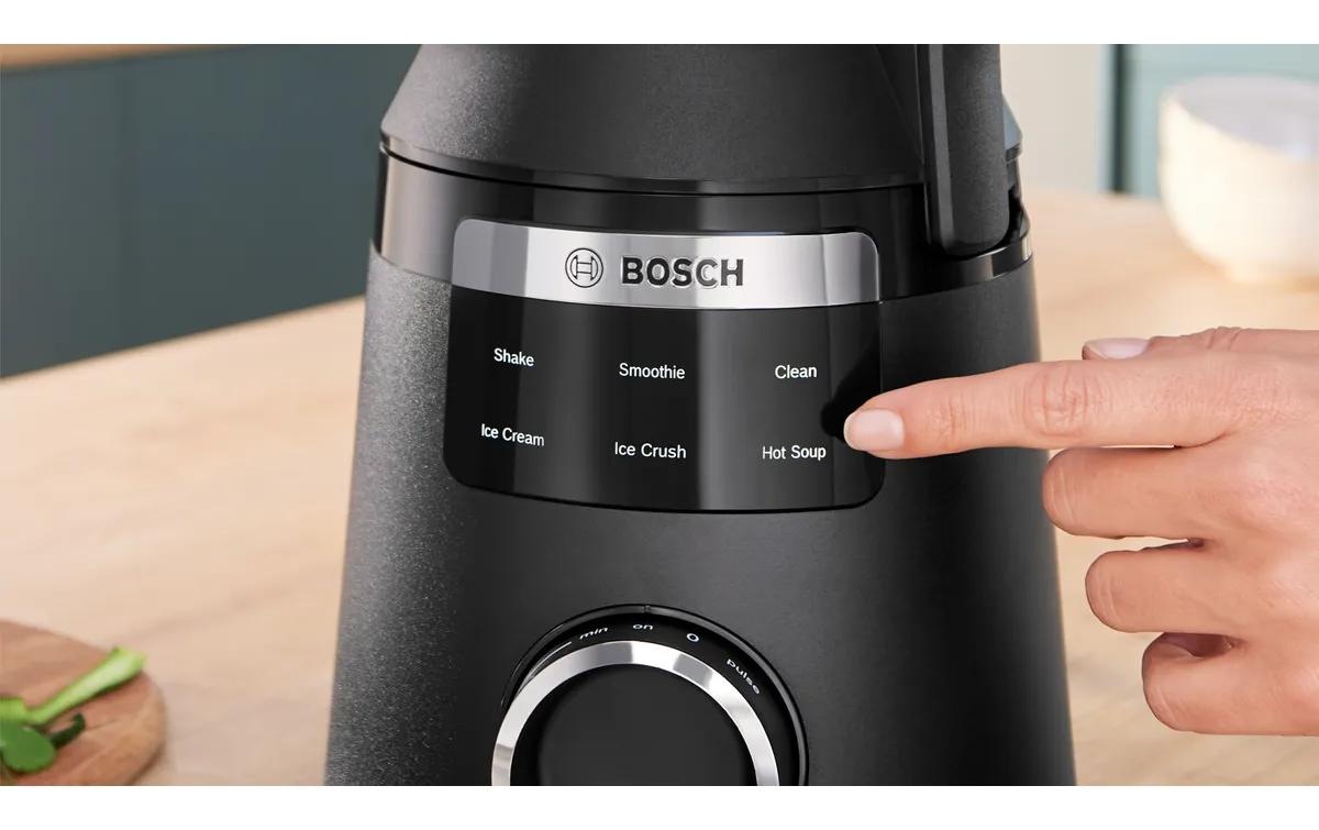 BOSCH Standmixer »VitaPower Serie 6  MMBD665B1, Hochleistungsmixer, 45.000 rpm, schwarz« 1800 W 2l, 6 Automatikprogramme inkl heisse Suppe, Stopfer, Sicherheitsdeckel