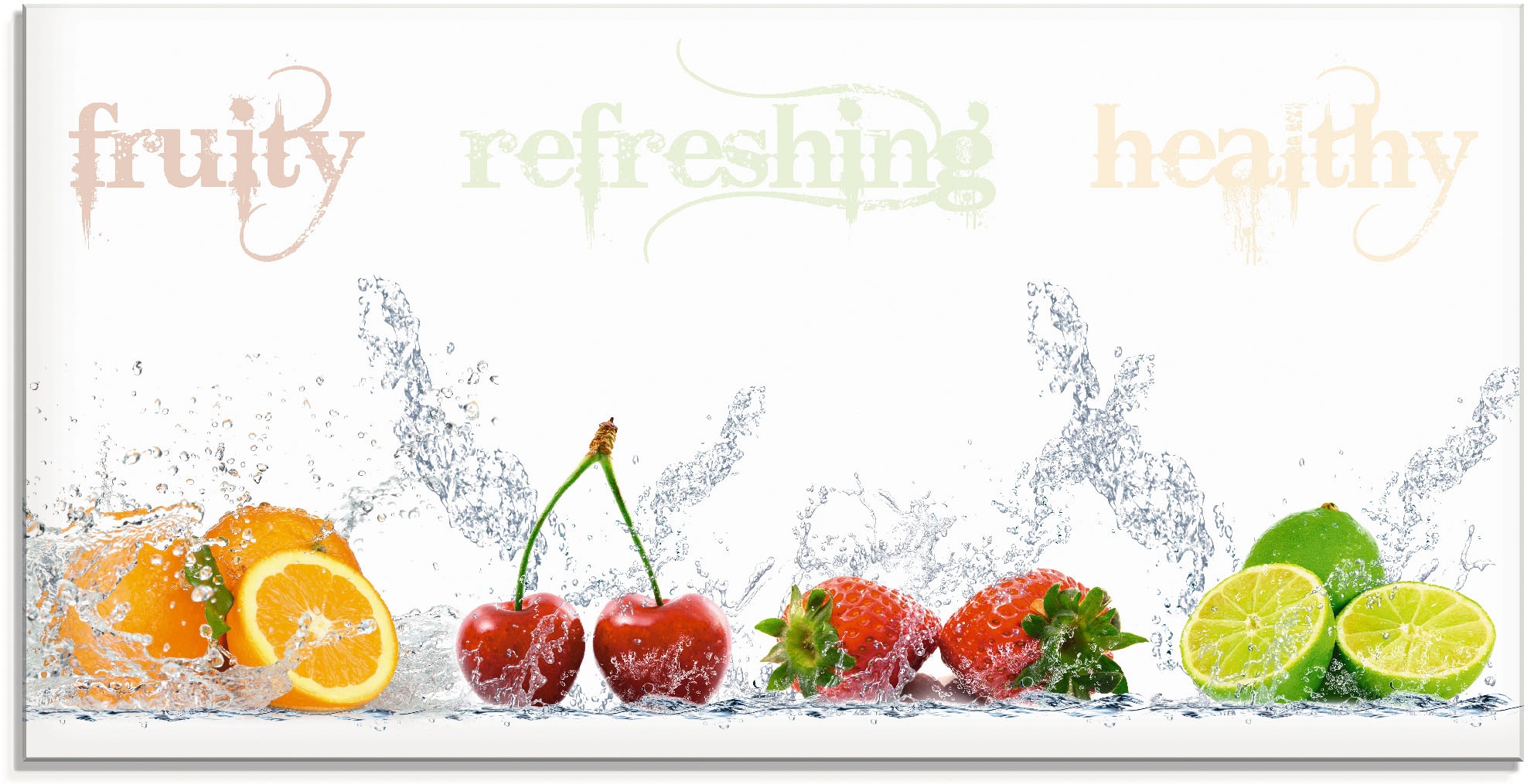 Image of Artland Glasbild "Fruchtig erfrischend gesund Fruchtmix" Lebensmittel 1 Stk. tlg. in verschiedenen Grössen