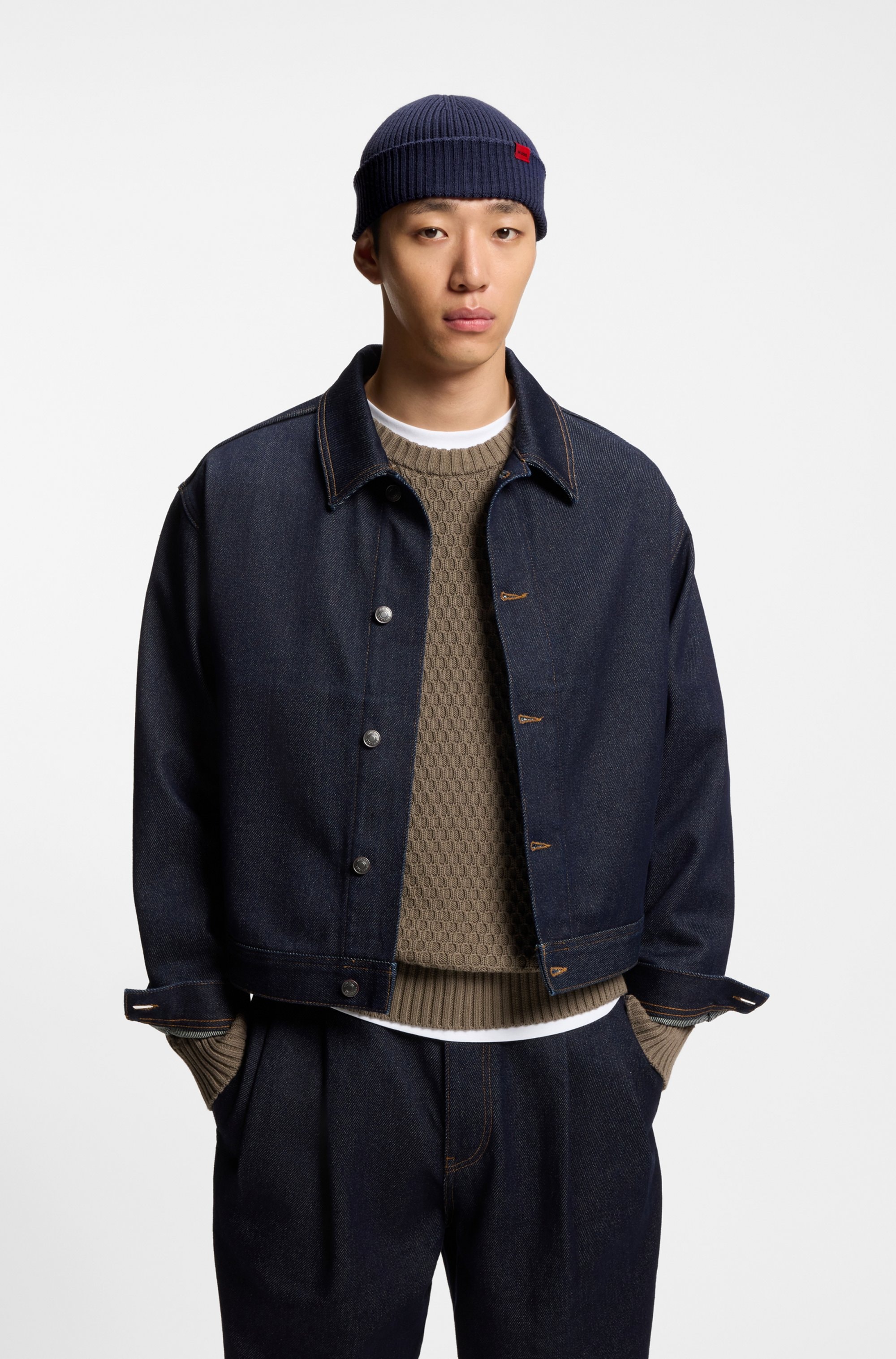 HUGO Bonnet »Xush« aus Wollmix