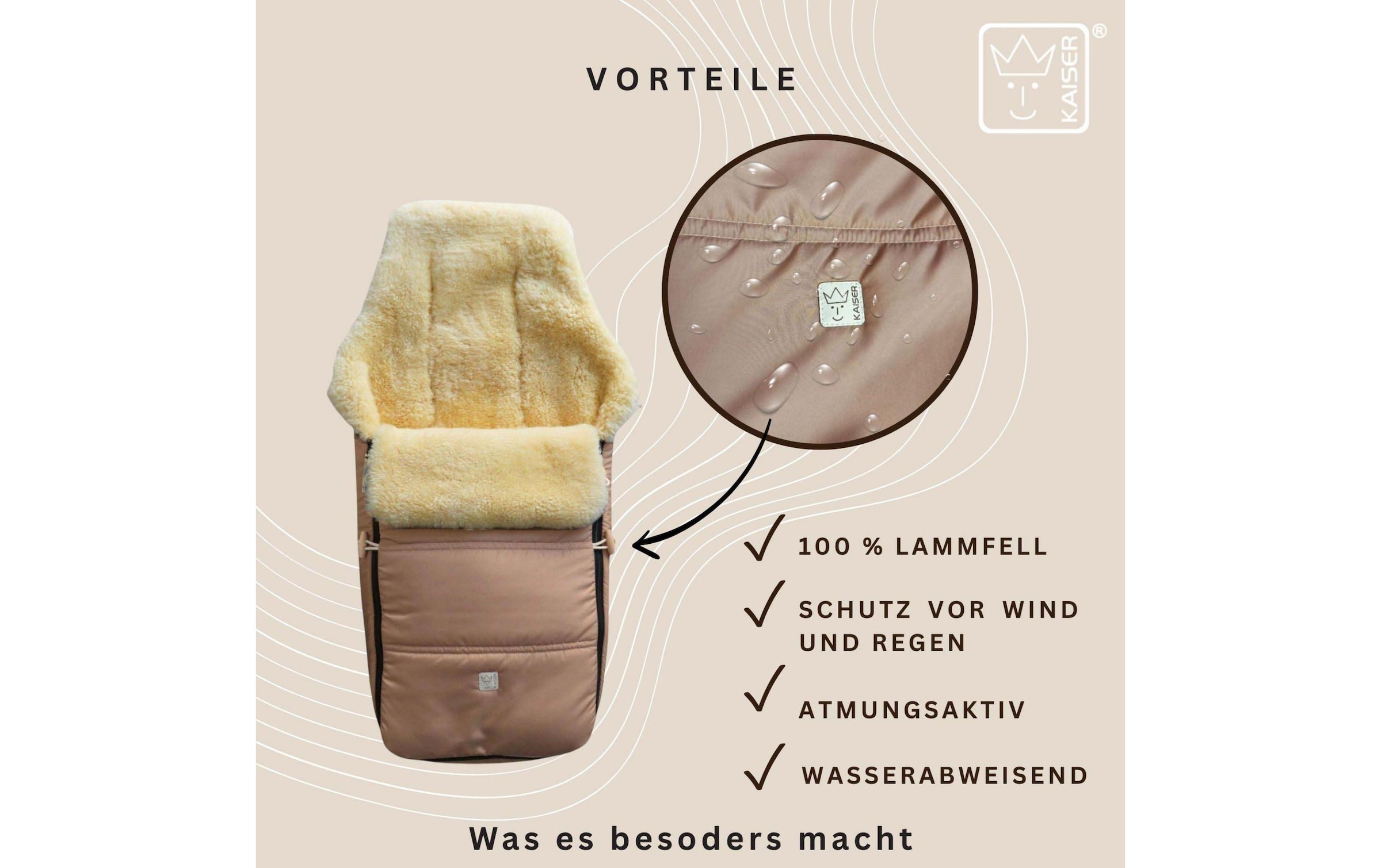 Kaiser Fusssack »Dublas 2.0 aus Lammfell«