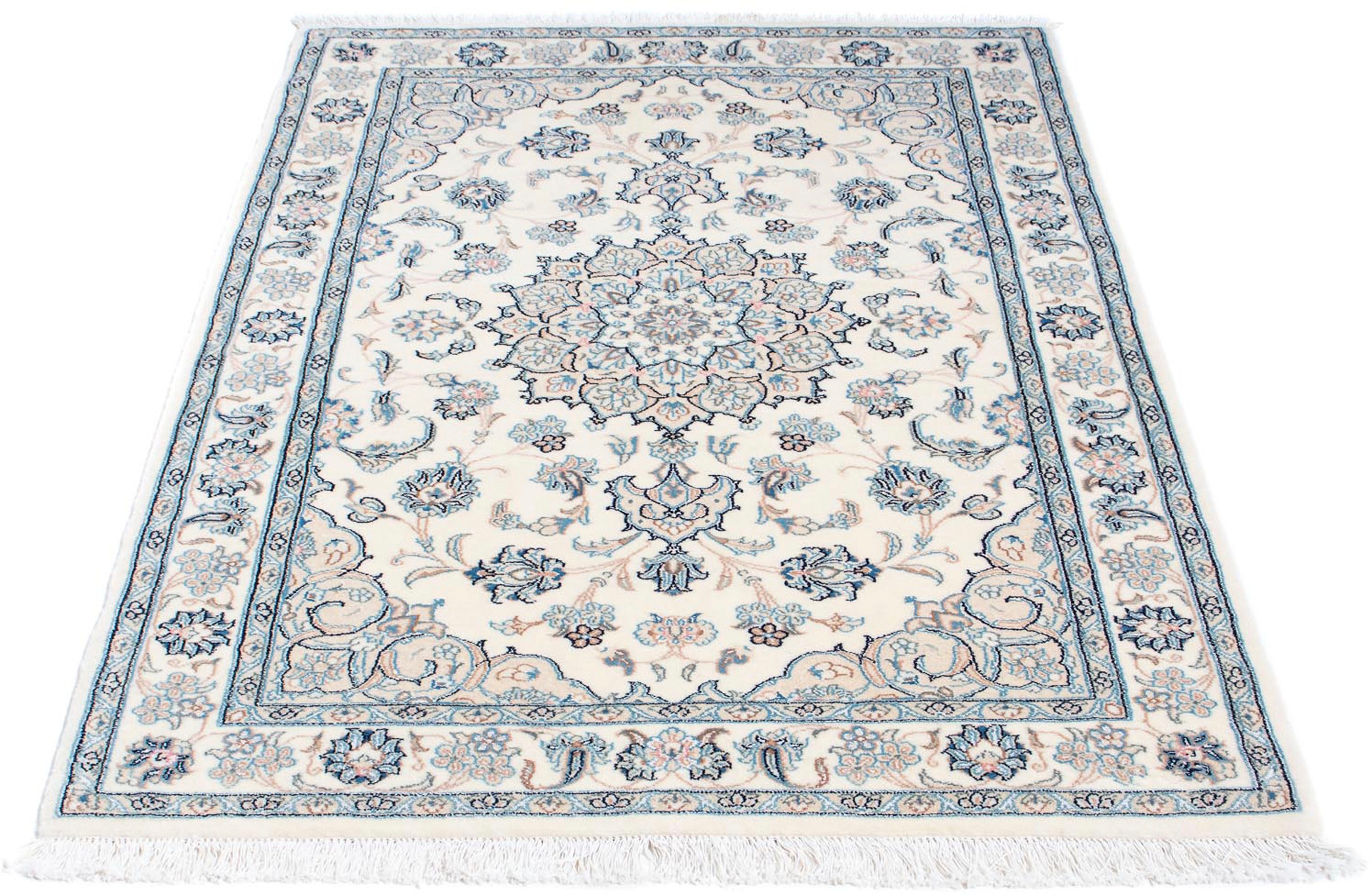 Image of morgenland Orientteppich »Perser - Nain - Royal - 155 x 103 cm - beige«, rechteckig, 10 mm Höhe, Wohnzimmer, Handgeknüpft, Einzelstück mit Zertifikat bei Ackermann Versand Schweiz
