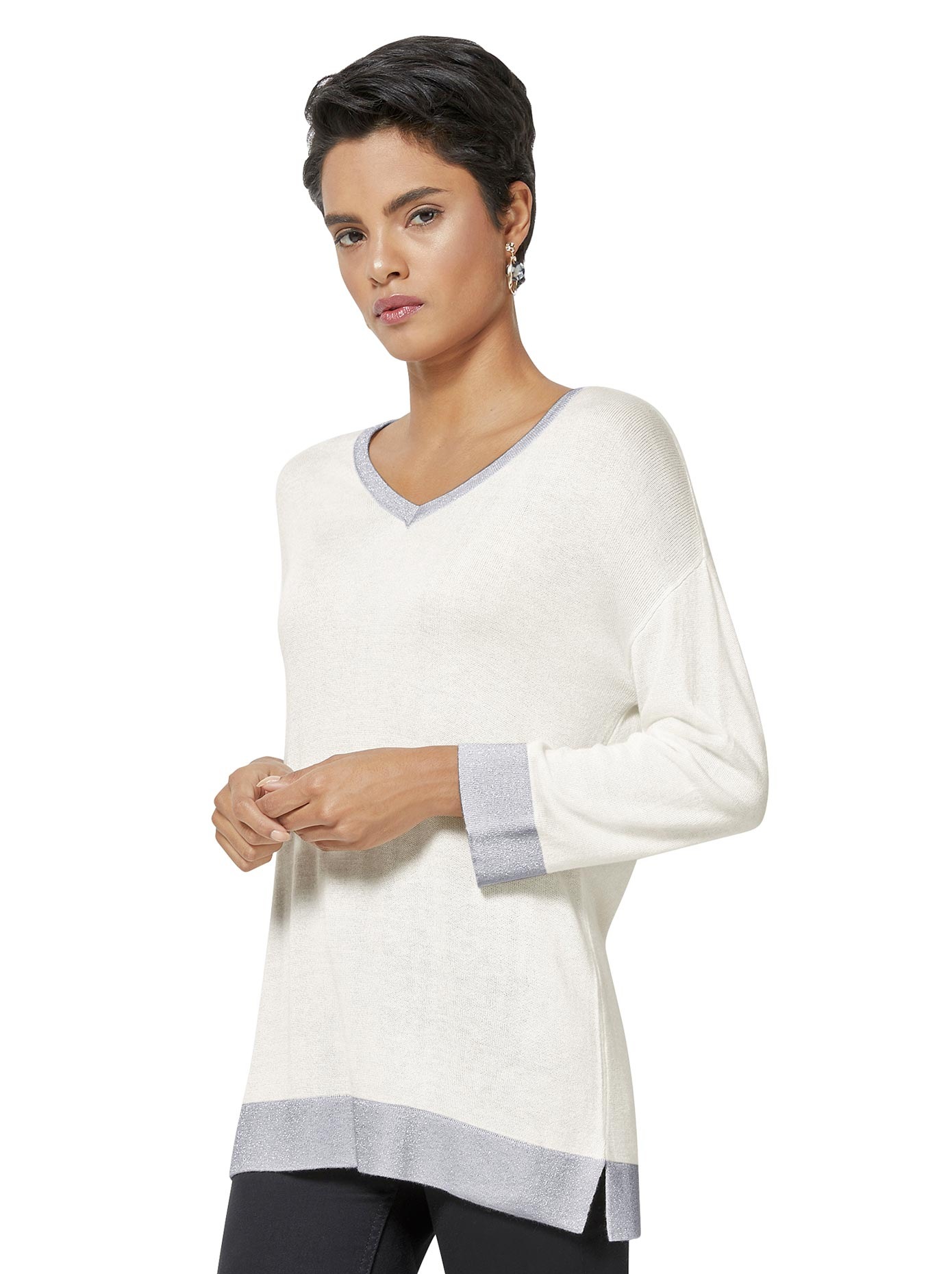 Image of creation L V-Ausschnitt-Pullover »Viskose-Seiden-Pullover« bei Ackermann Versand Schweiz