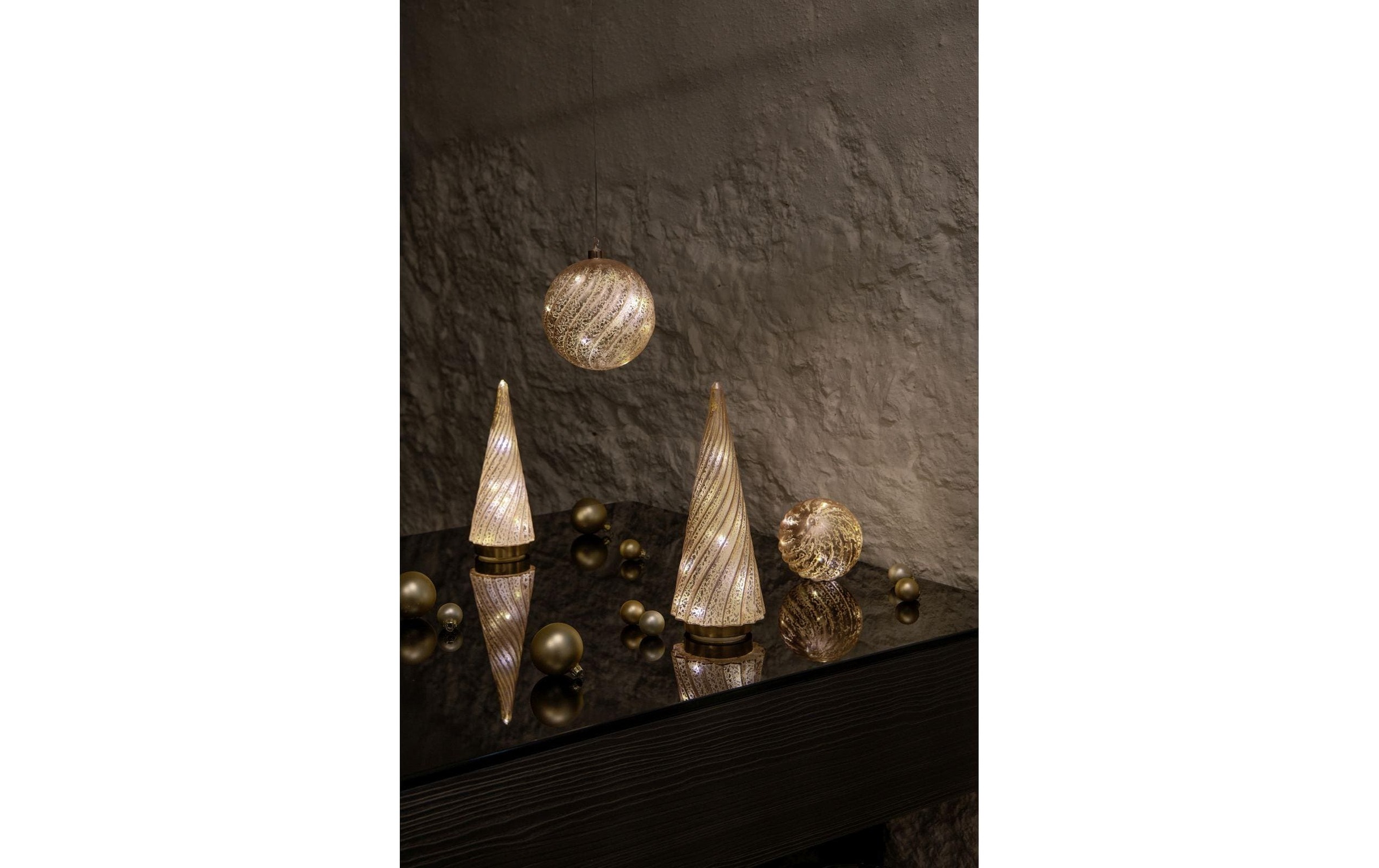 STT LED Dekofigur »Glass ball rose 15 cm Warmweiss«