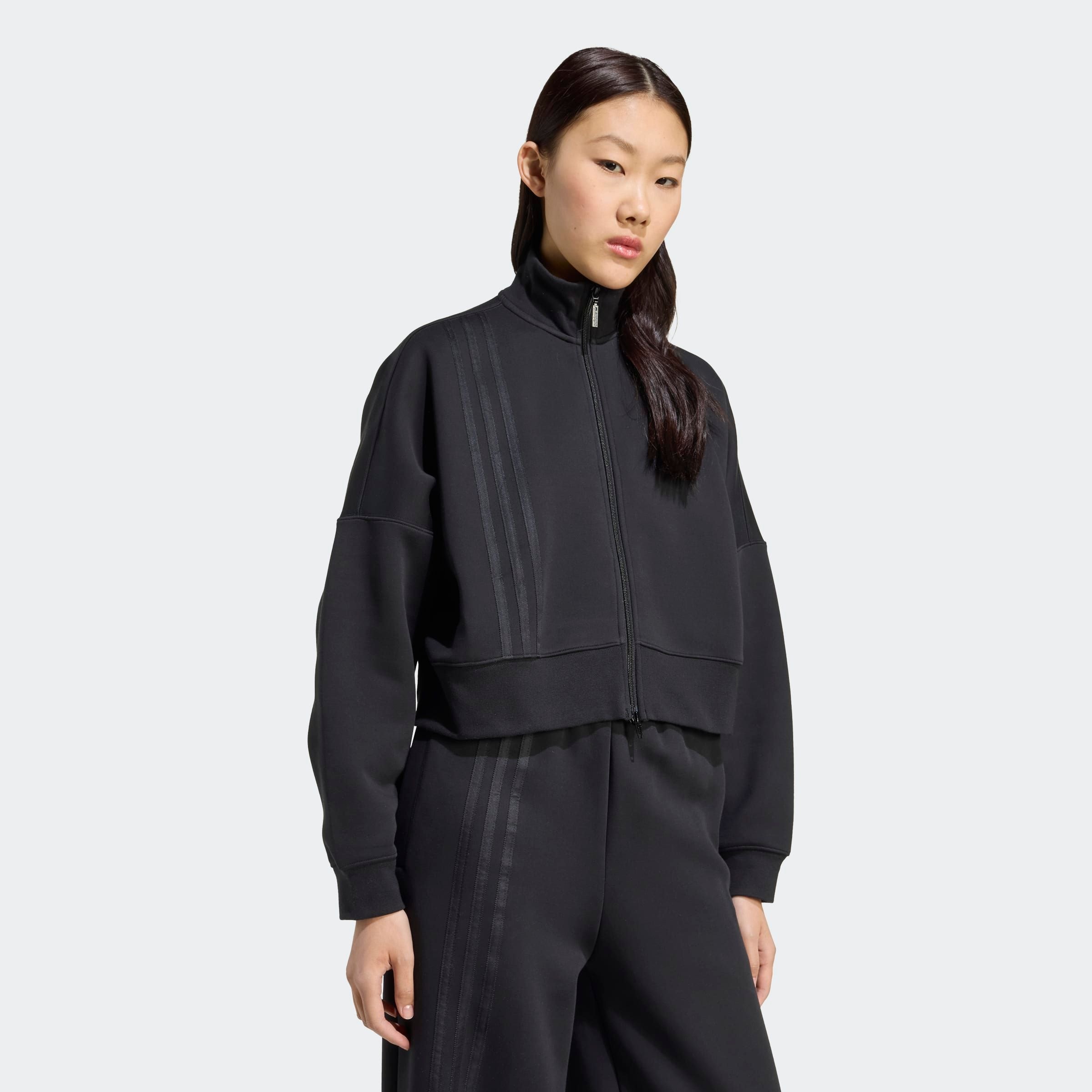 adidas Originals Sweatjacke »OFF PLACED 3-STREIFEN ZIP UP« mit Reissverschluss, mit glatter Materialstruktur