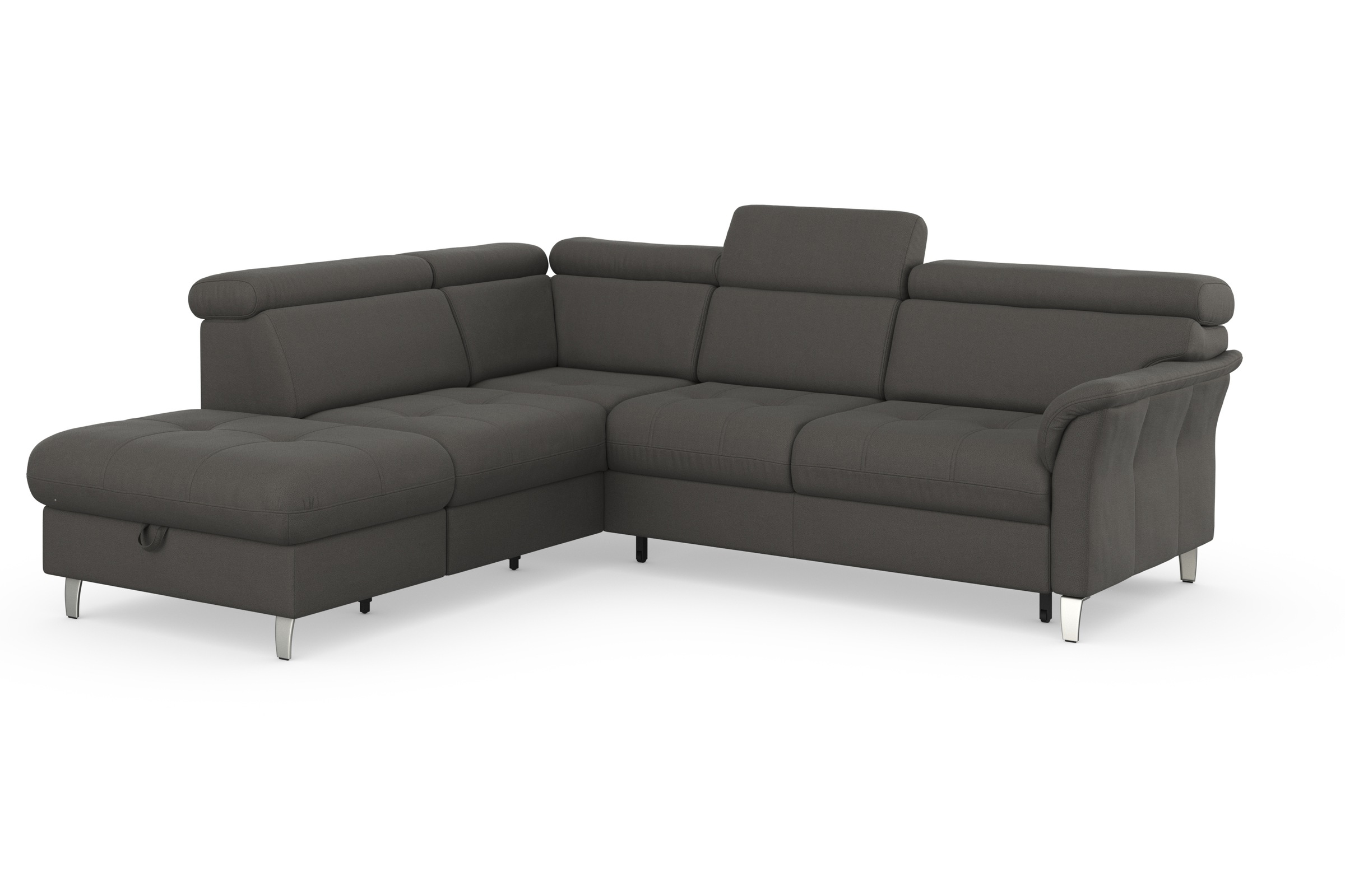 sit&more Ecksofa »Marano L-Form«, inklusive Kopfteilverstellung, wahlweise mit Bettfunktion, Bettkasten