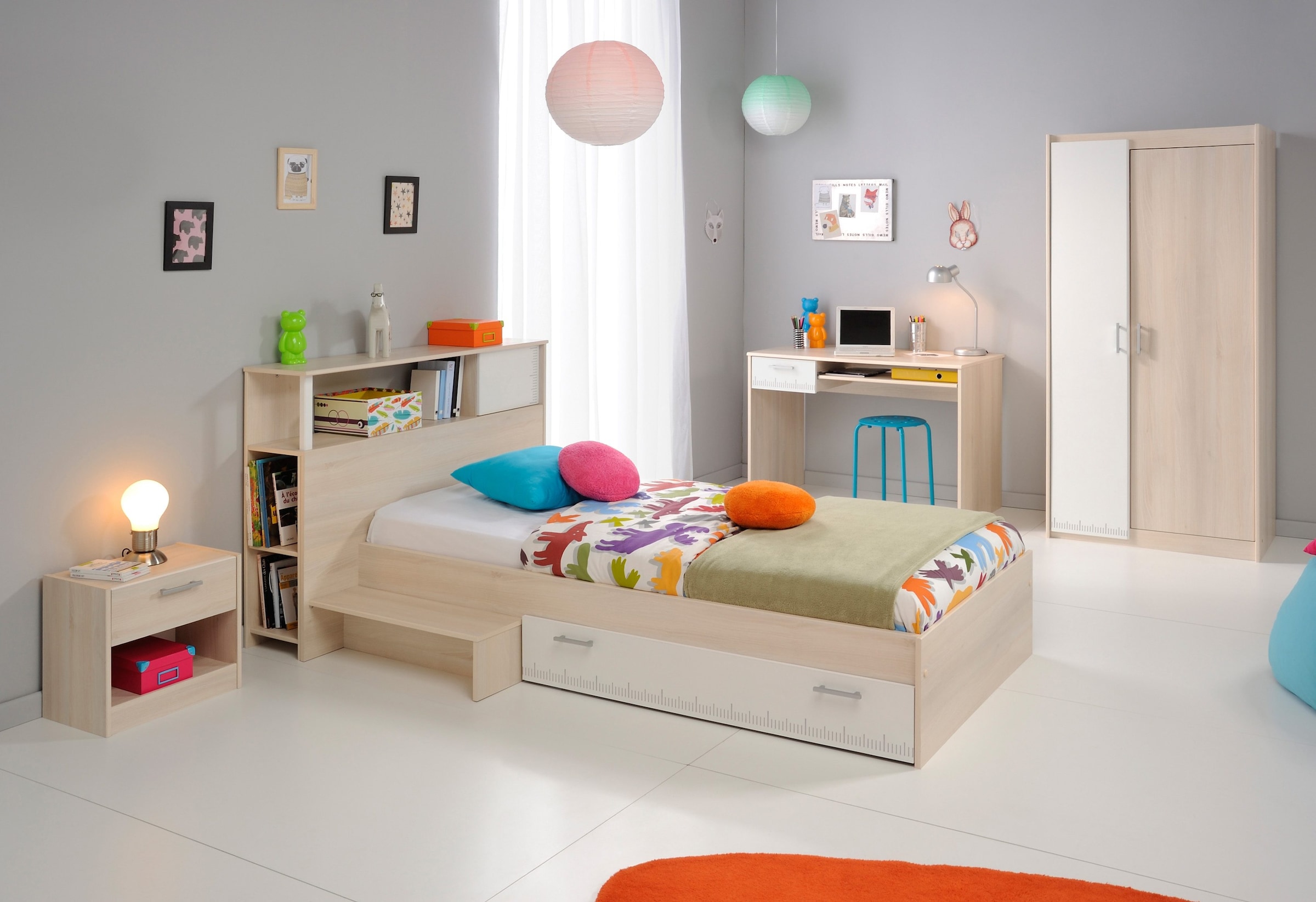 Modische Parisot Jugendzimmer-Set »Charly«, (Set, 6 St., Schrank, Bett,  Regal, Nachttisch, Schreibtisch) versandkostenfrei - ohne  Mindestbestellwert kaufen | Komplett-Babyzimmer