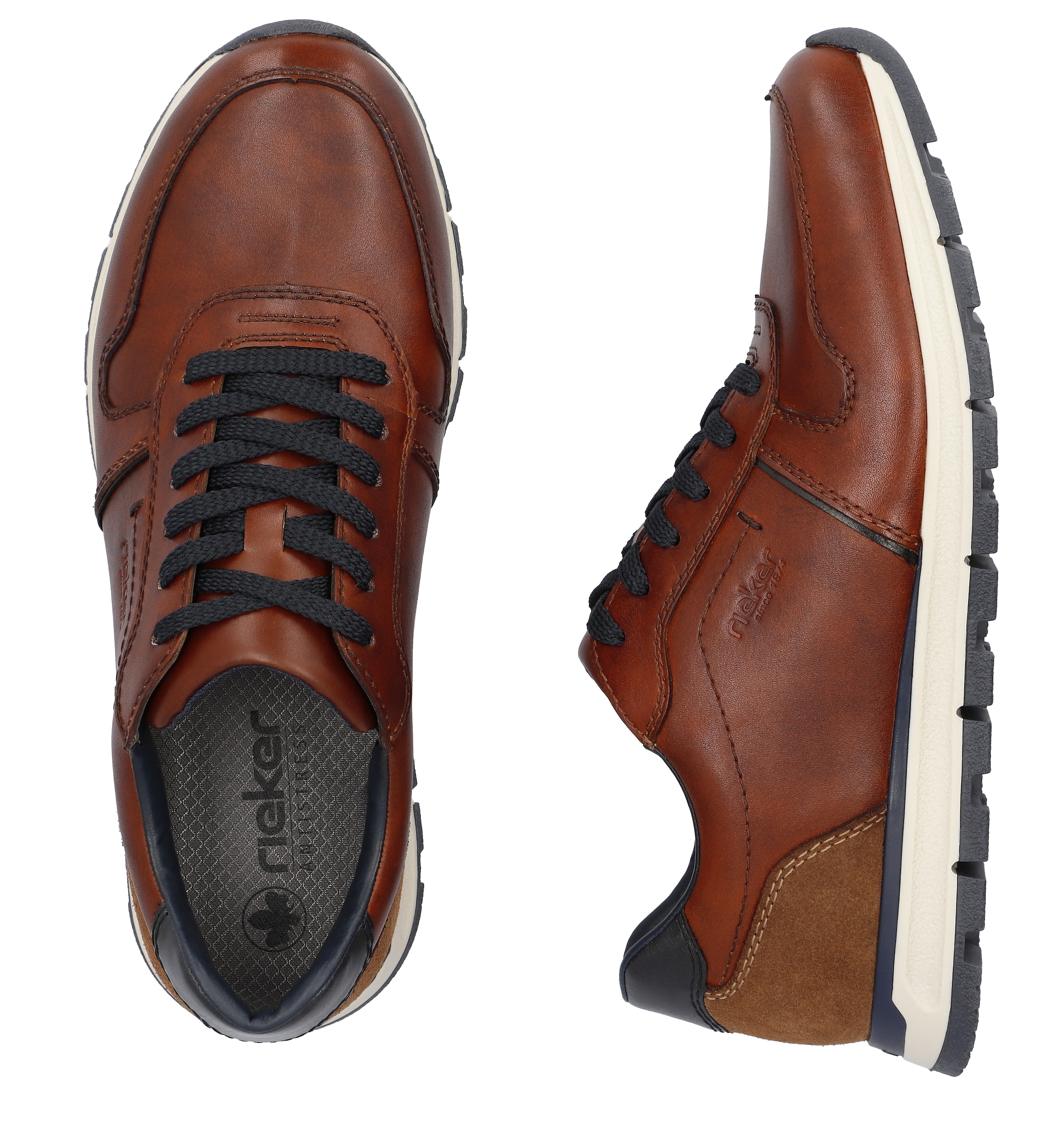 Rieker Sneaker, mit MemoCup-Innensohle, Freizeitschuh, Halbschuh, Schnürschuh
